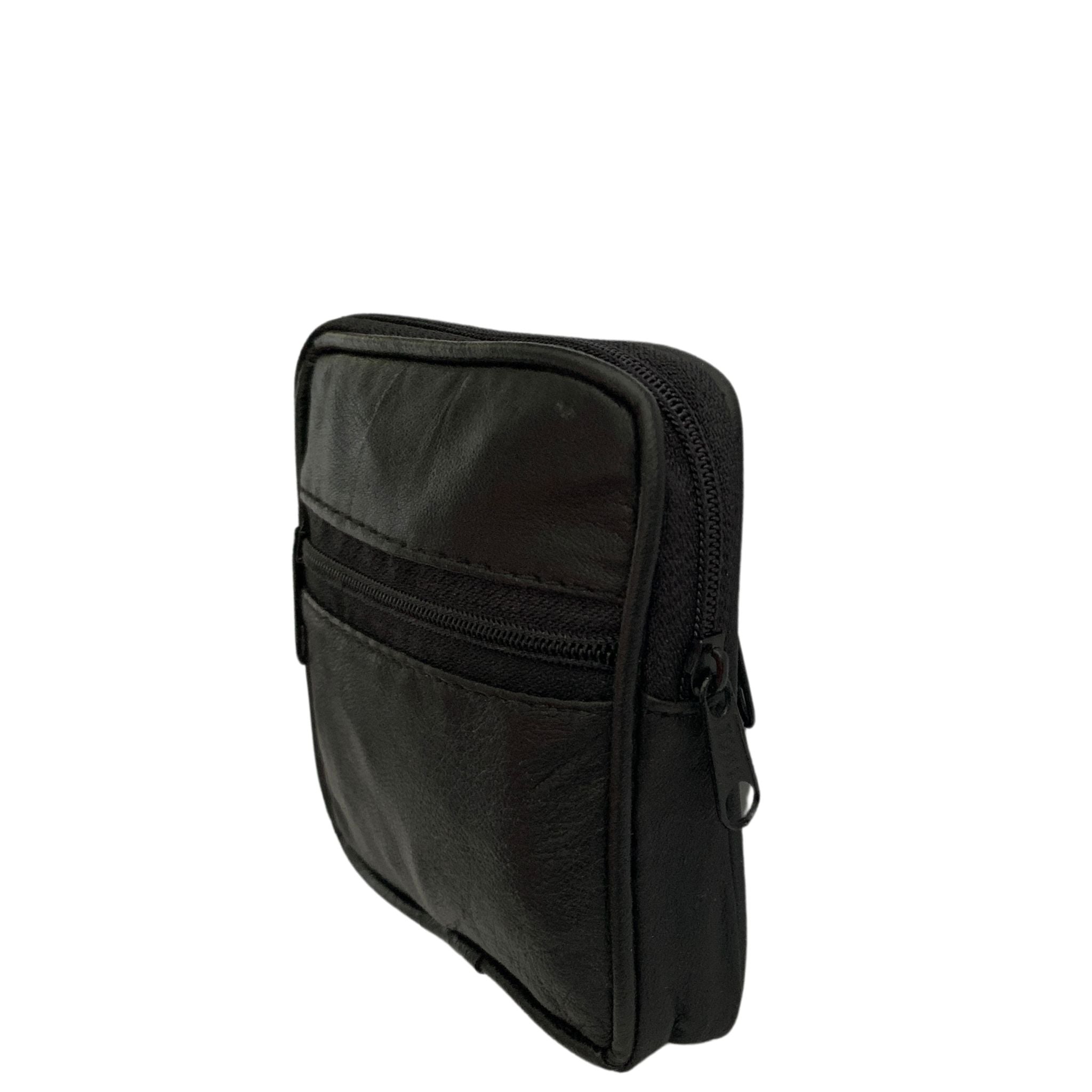 #0005 ~ Sheepskin Small Black Coin Pouch