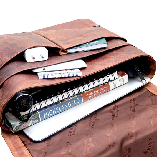 GW117 ~ Large Laptop Shoulder Crossbody Bag