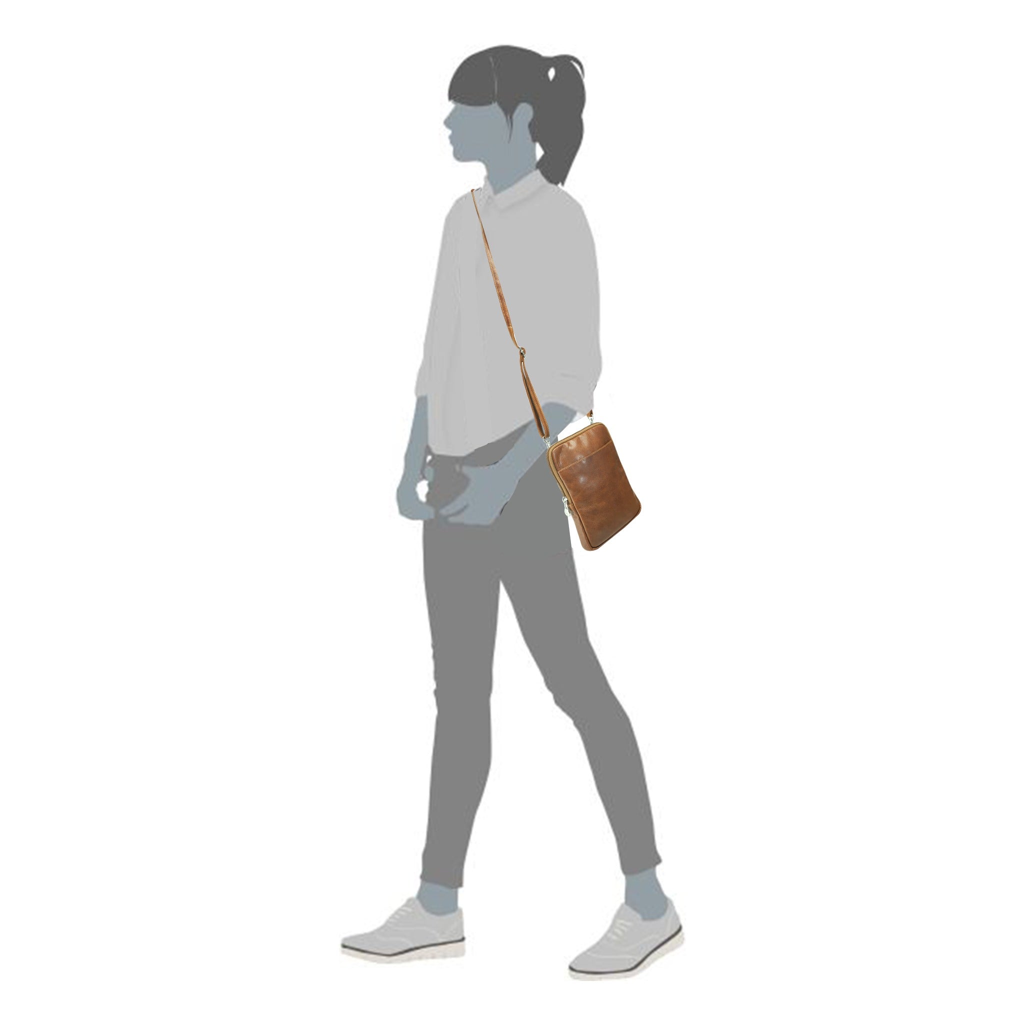 GW2772 ~ Hunter Leather Small Crossbody Bag