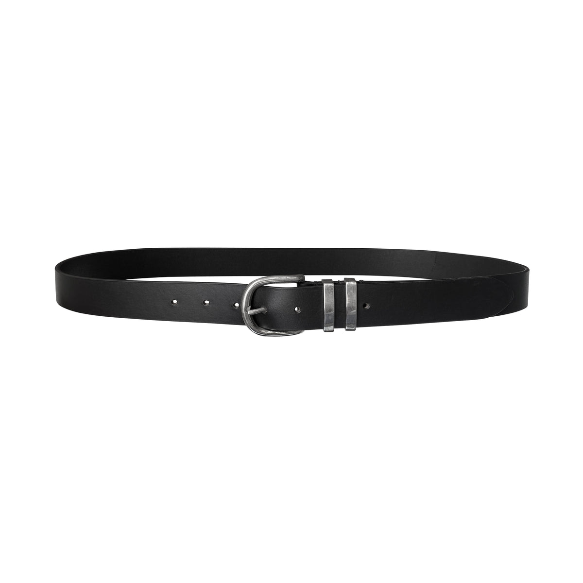 BOP1.5M(N) - Double Metal Loop Leather Belt