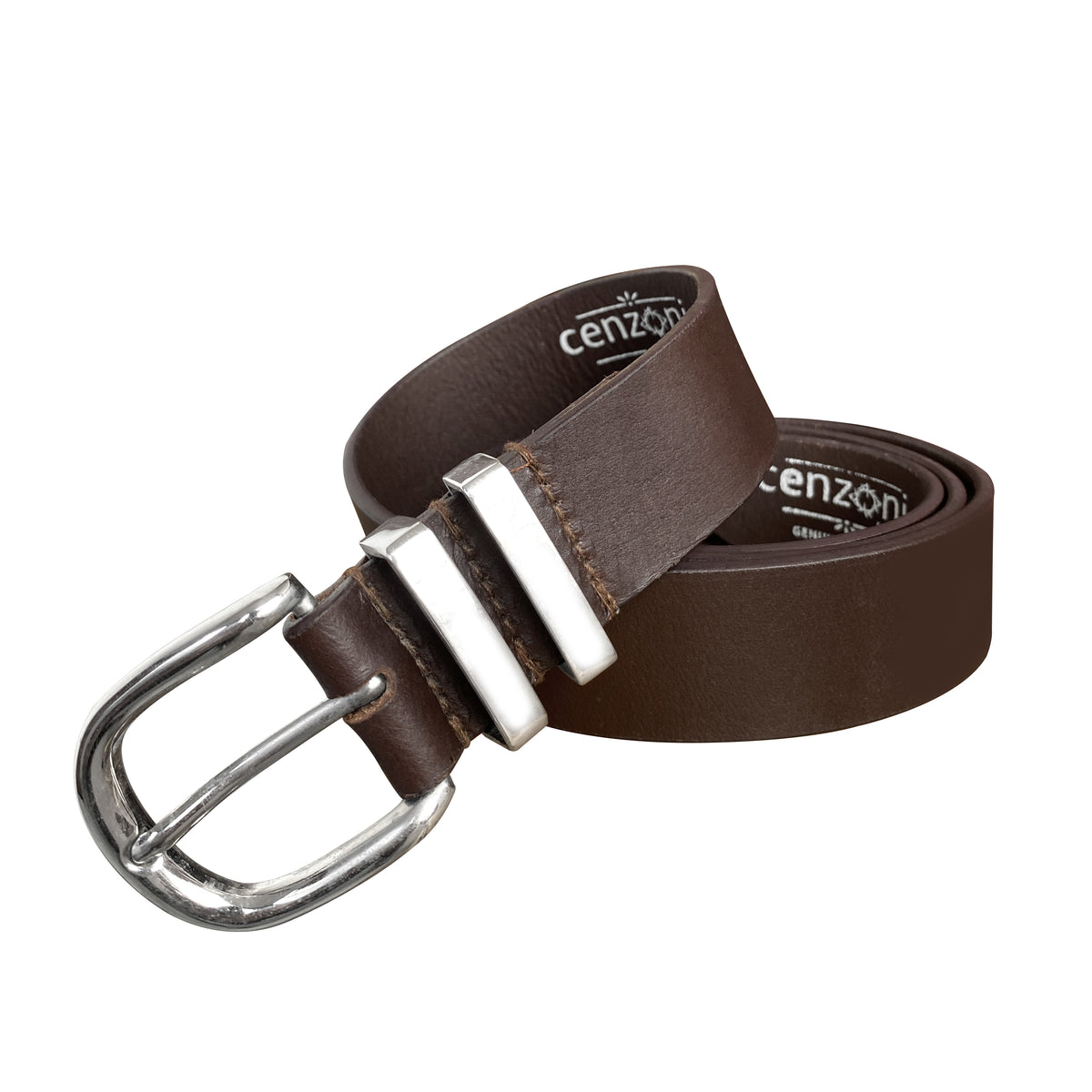 BOP1.5M(N) - Double Metal Loop Leather Belt