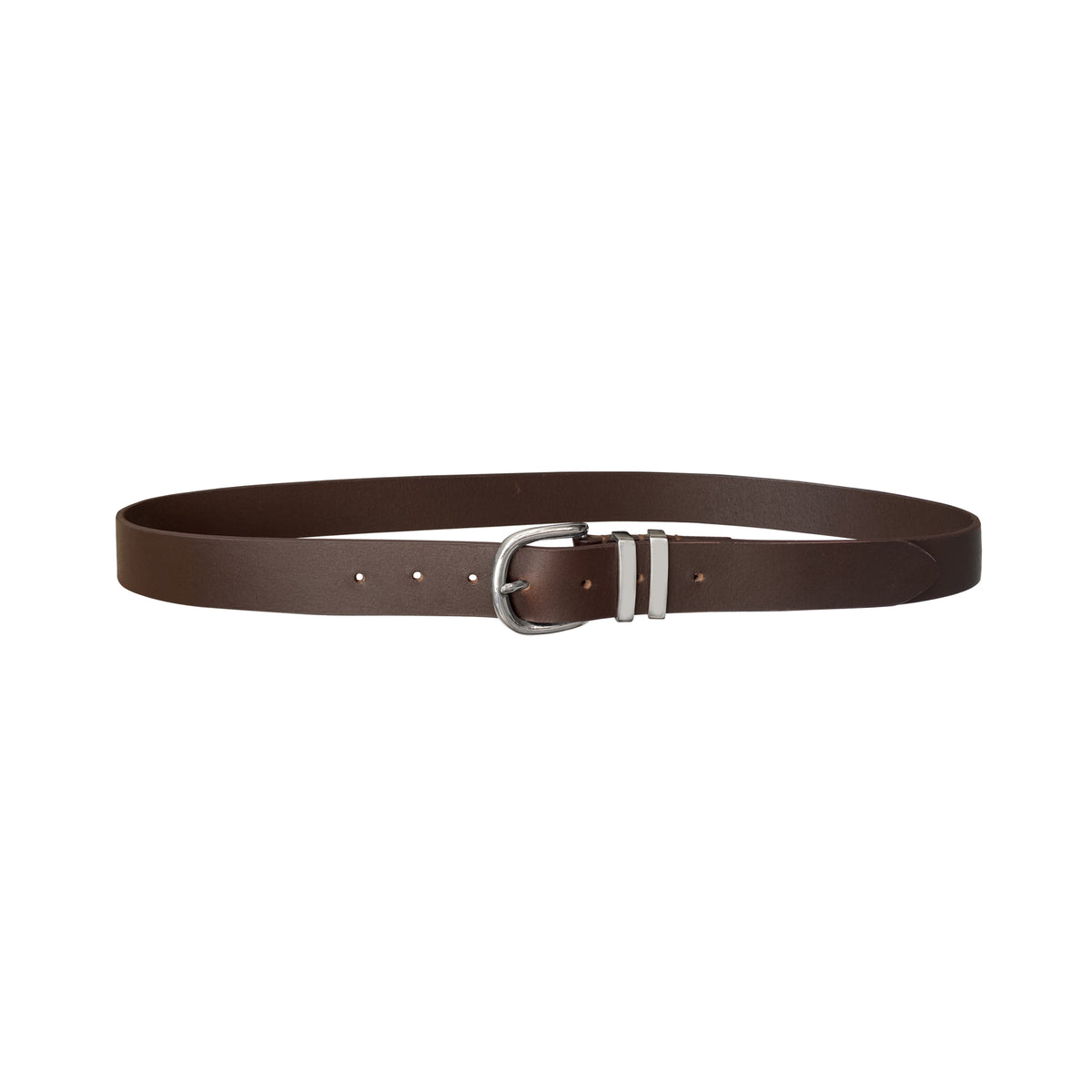 BOP1.5M(N) - Double Metal Loop Leather Belt