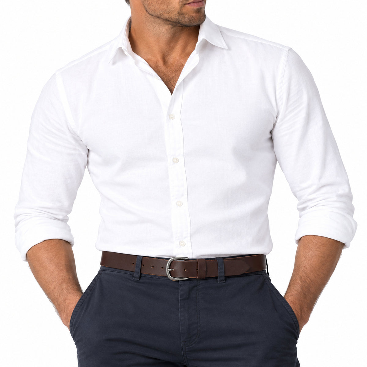 BOP1.5R(N) - Replaceable Buckle Leather Belt