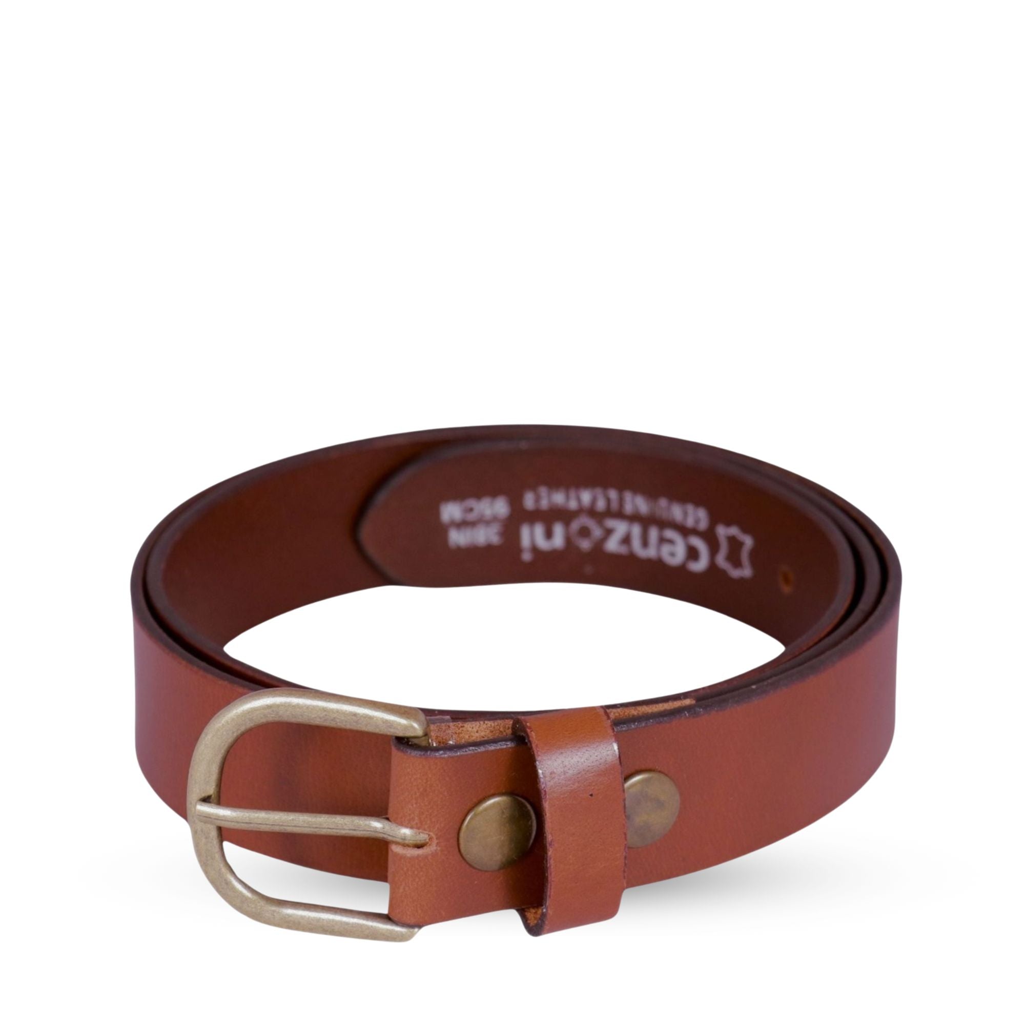 Tan Replaceable Buckle Leather Belt - BOP1.5R(N)