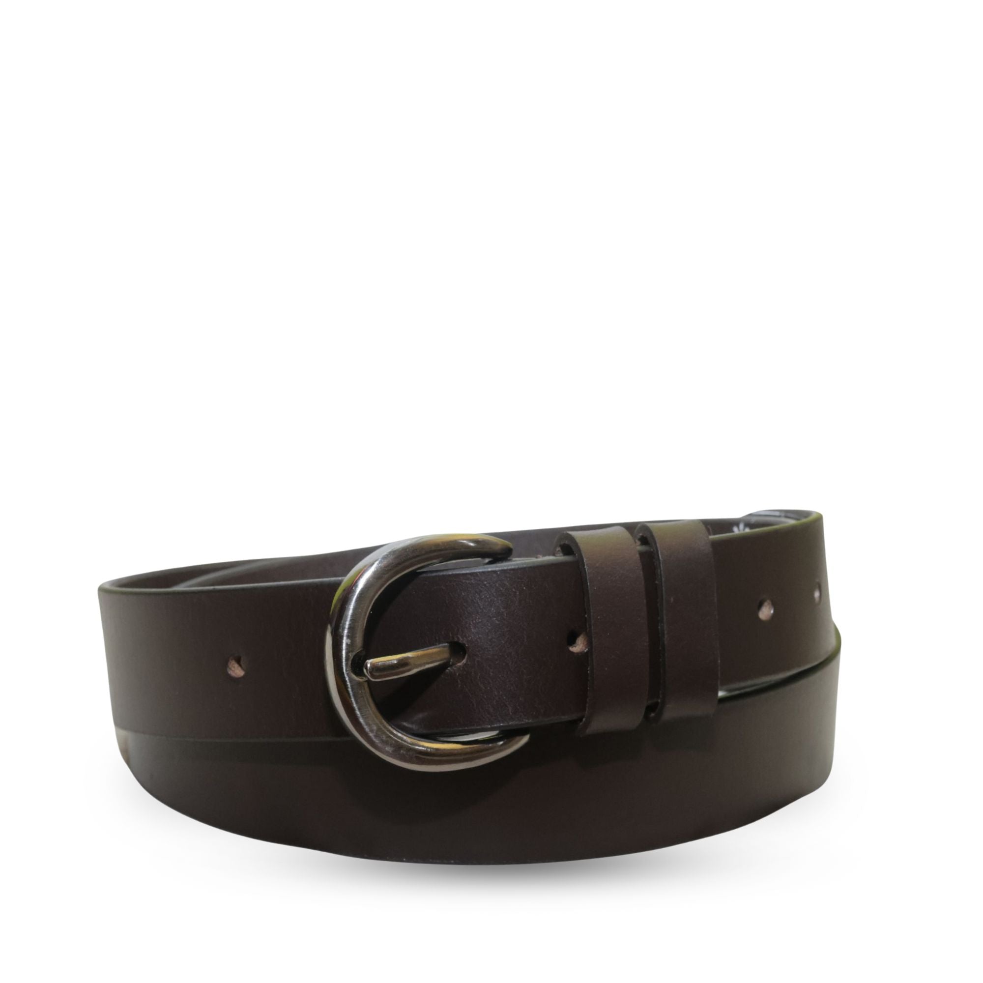 BOP1.75L(N) ~ Brown Double Loop Leather Belt