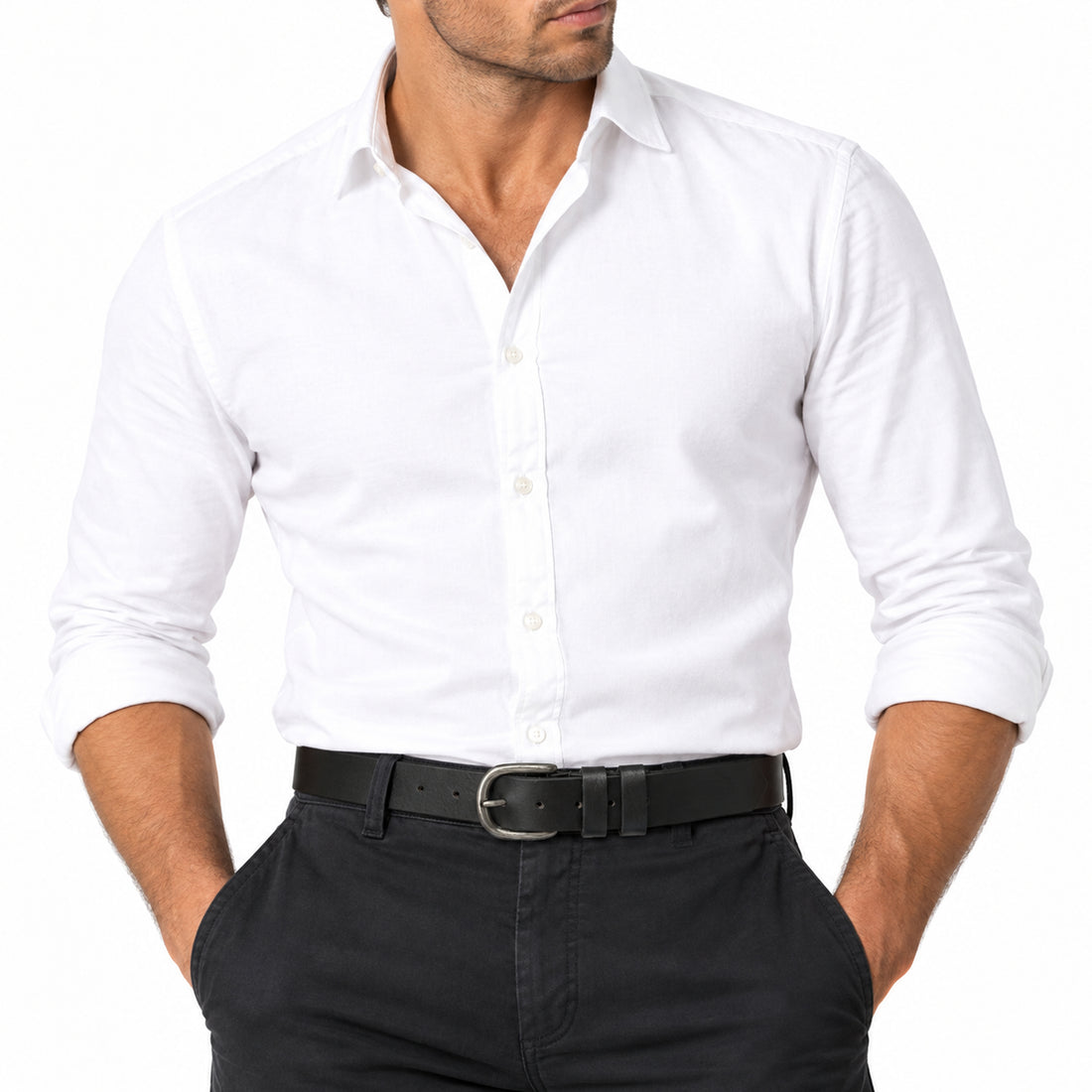 BOP1.75L(N) ~ Double Loop Leather Belt