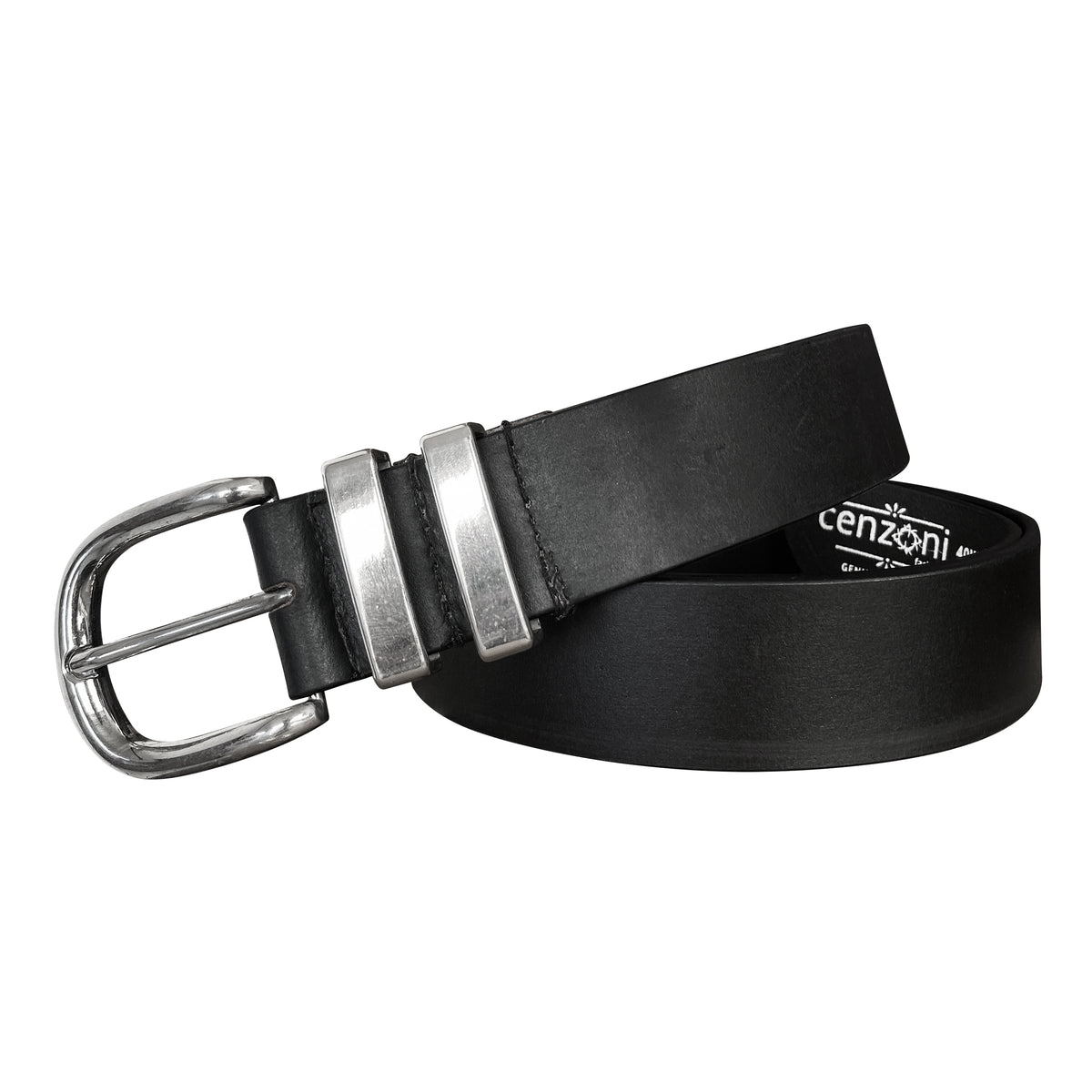 BOP1.75M(N) - Double Metal Loop Leather Belt