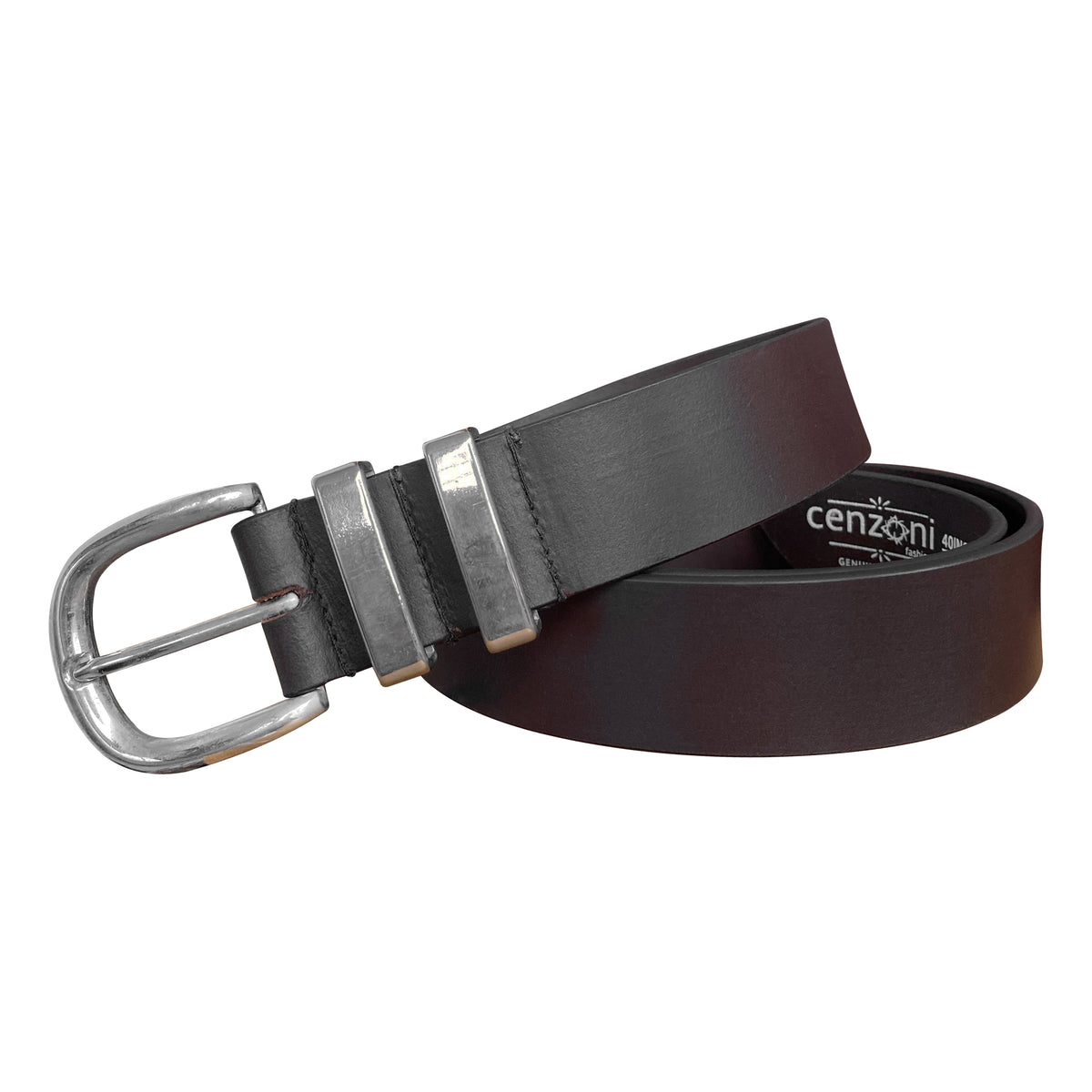 BOP1.75M(N) - Double Metal Loop Leather Belt