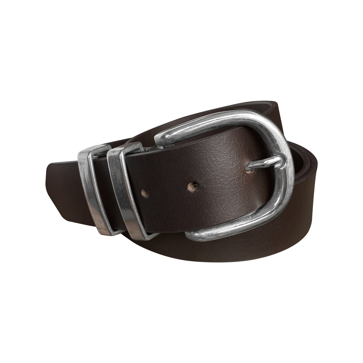 BOP1.75M(N) - Double Metal Loop Leather Belt