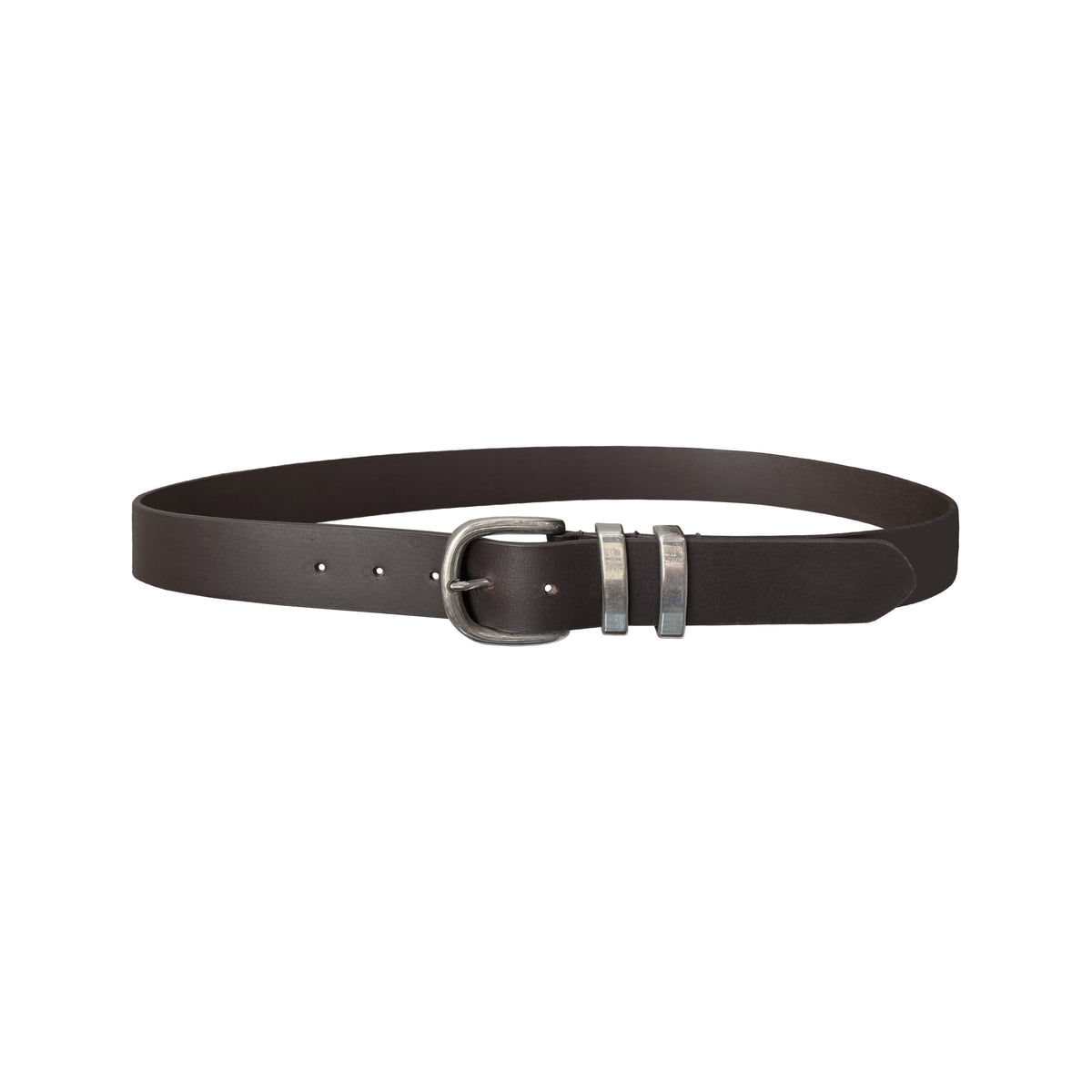BOP1.75M(N) - Double Metal Loop Leather Belt