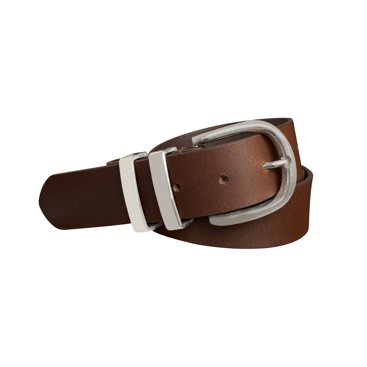 BOP1.75M(N) - Double Metal Loop Leather Belt