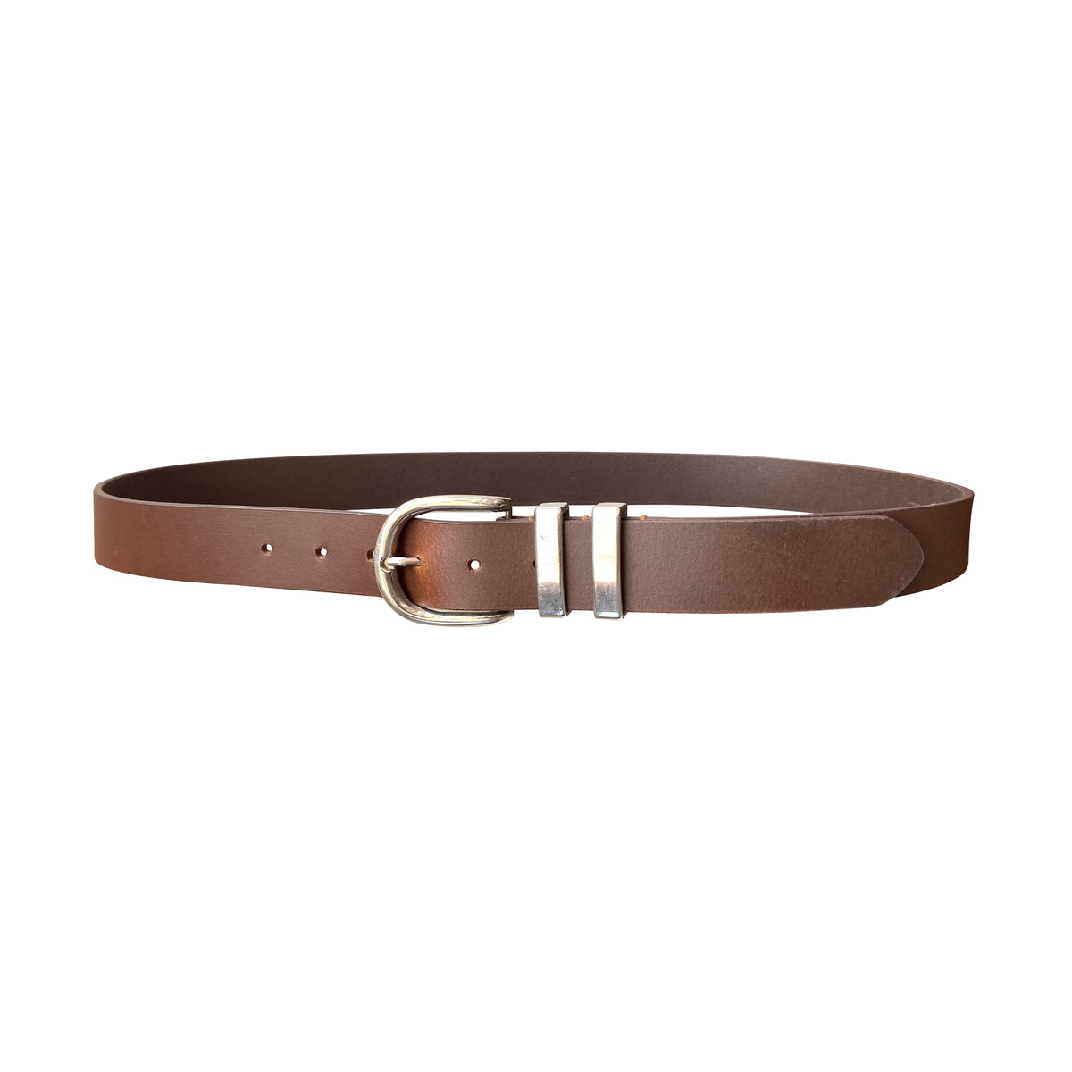 BOP1.75M(N) - Double Metal Loop Leather Belt