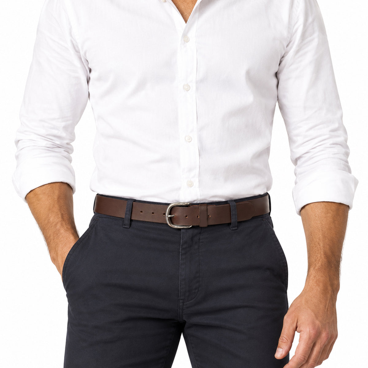 BOP1.75R(N) - Replaceable Buckle Leather Belt