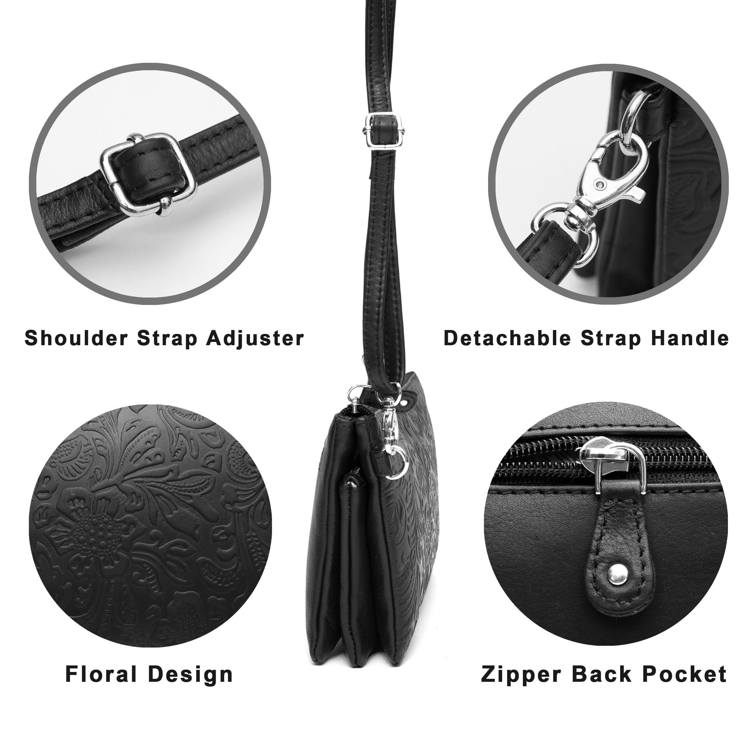 EOP821 ~ Small Floral crossbody bag