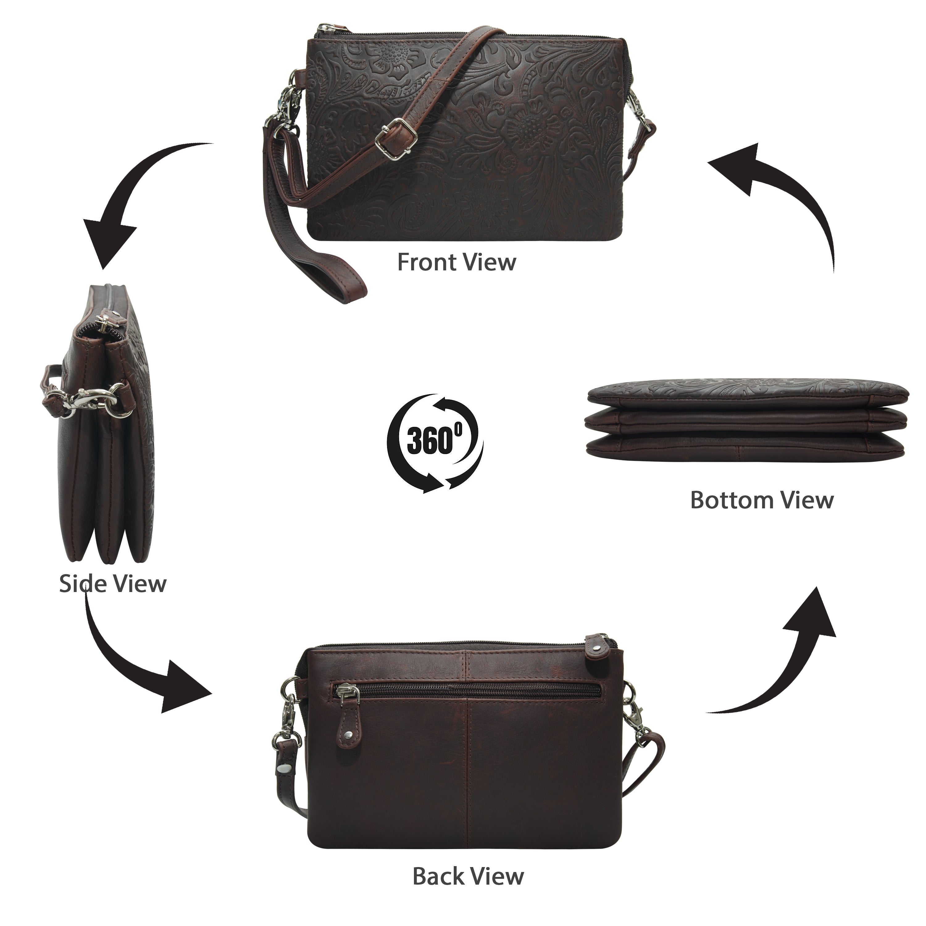 EOP821 ~ Small Floral crossbody bag