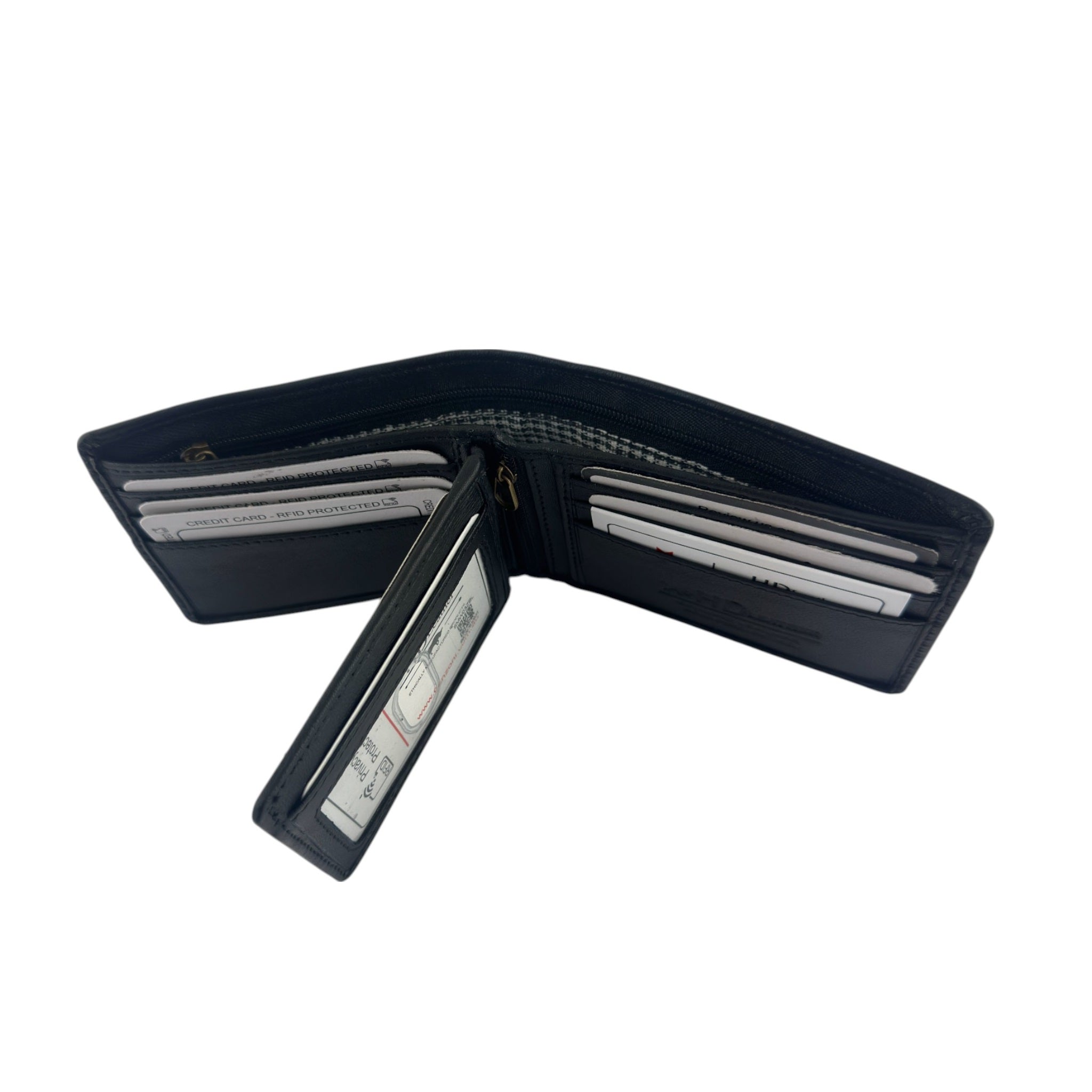 SMW03Z ~ Sheepskin Men's Wallet - zippered note compartment