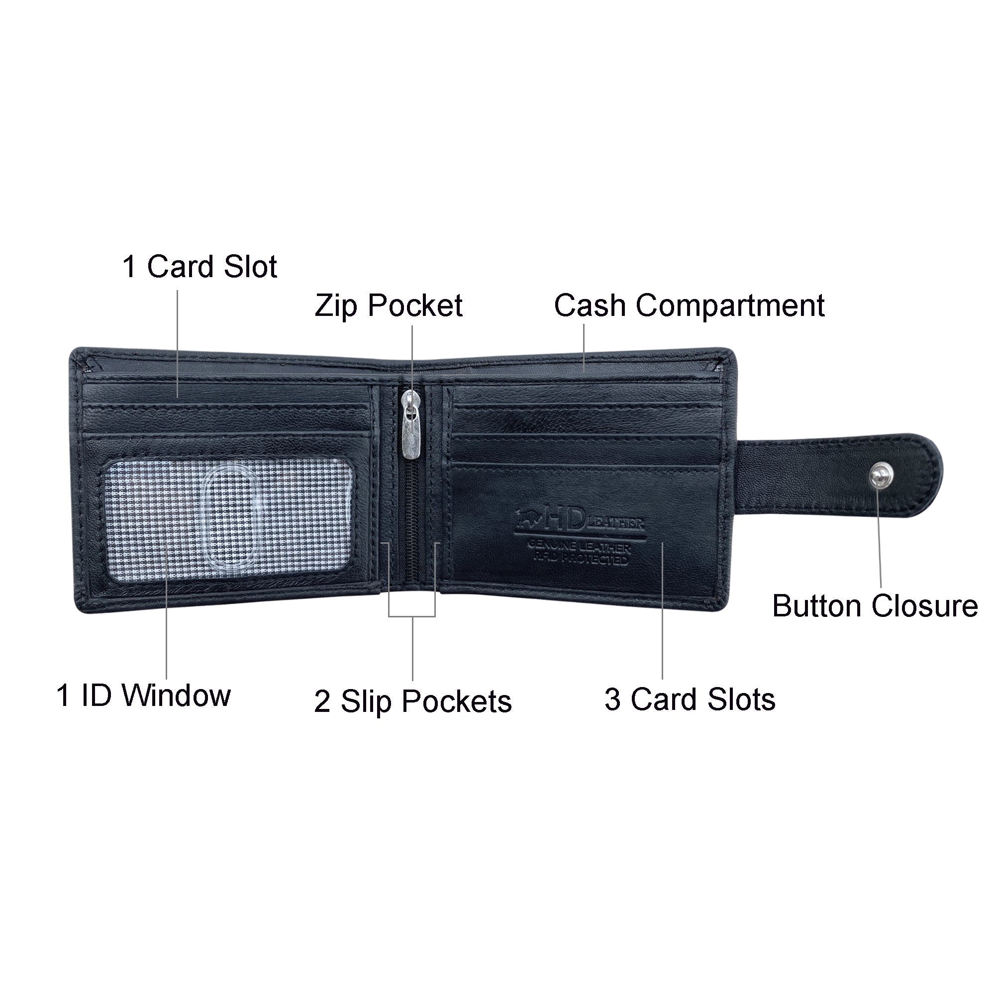 SMW01HL ~ Sheepskin Men's Tab Wallet