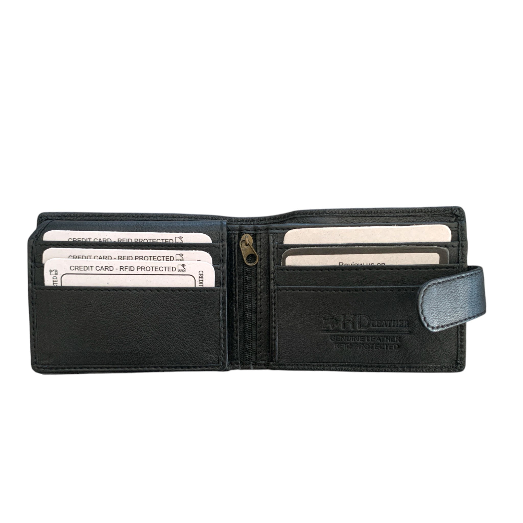 SMW02ZL ~ Sheepskin Men's Tab Wallet -  zippered note compartment