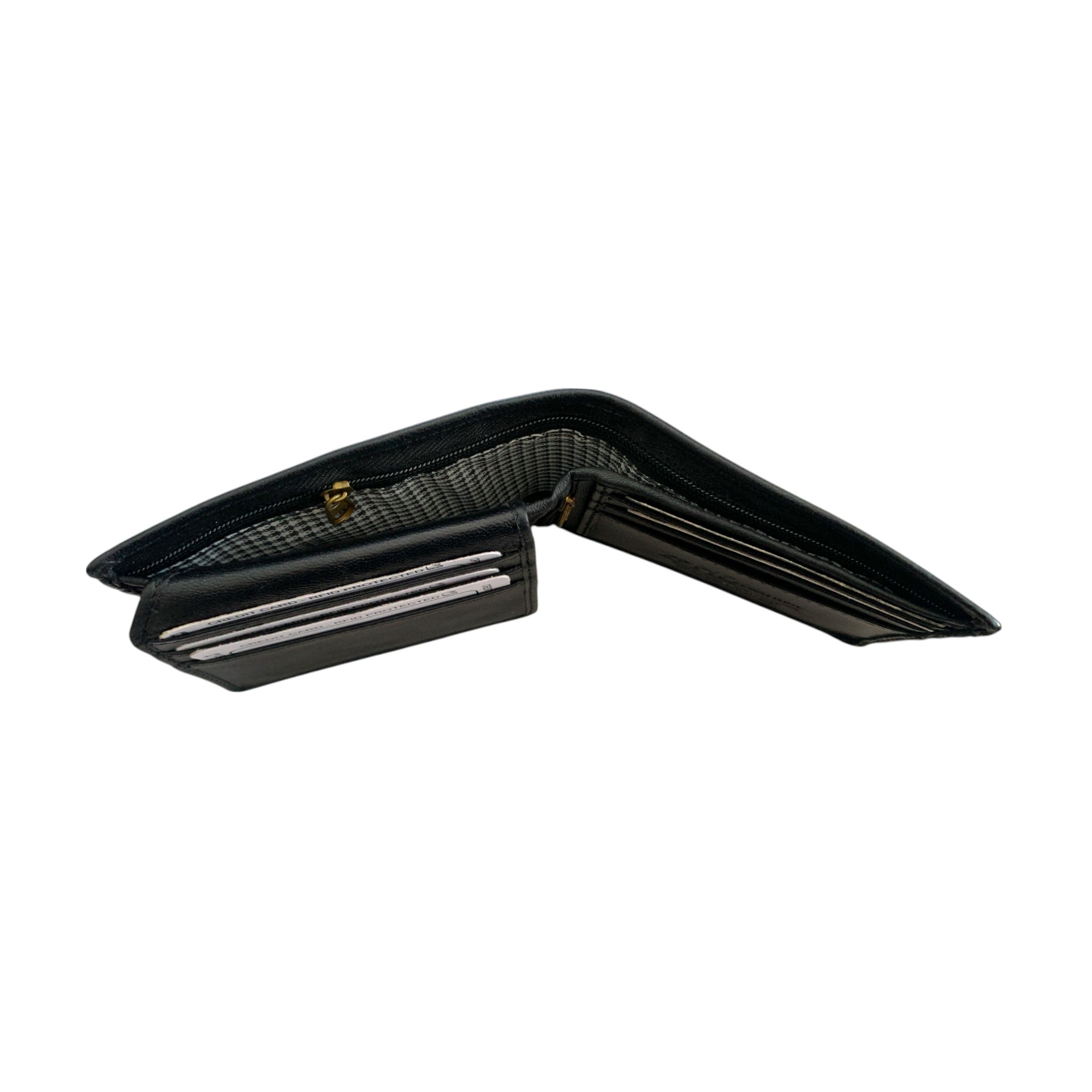 SMW02Z ~ Sheepskin Men's Wallet -  zippered note compartment