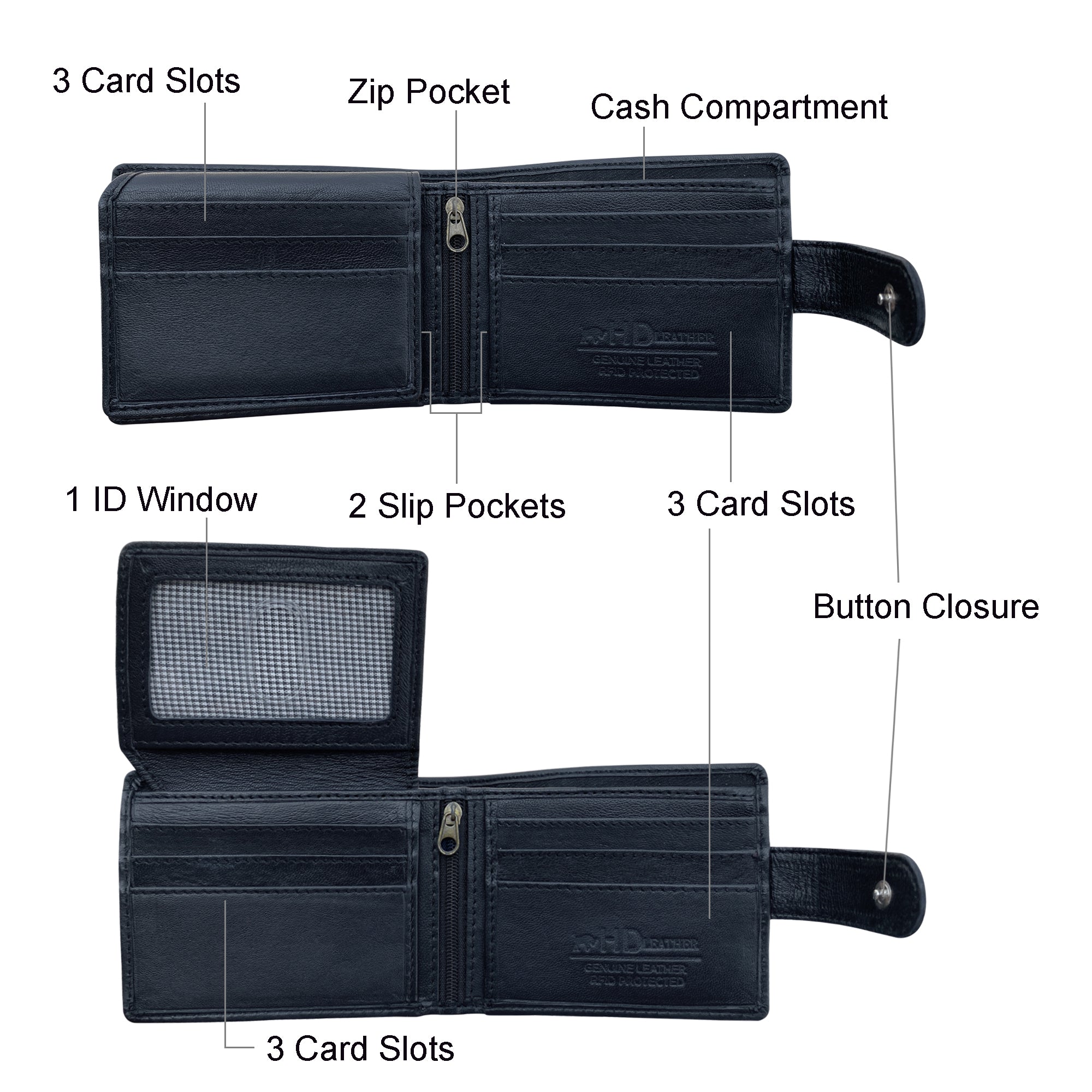 SMW02ZL ~ Sheepskin Men's Tab Wallet