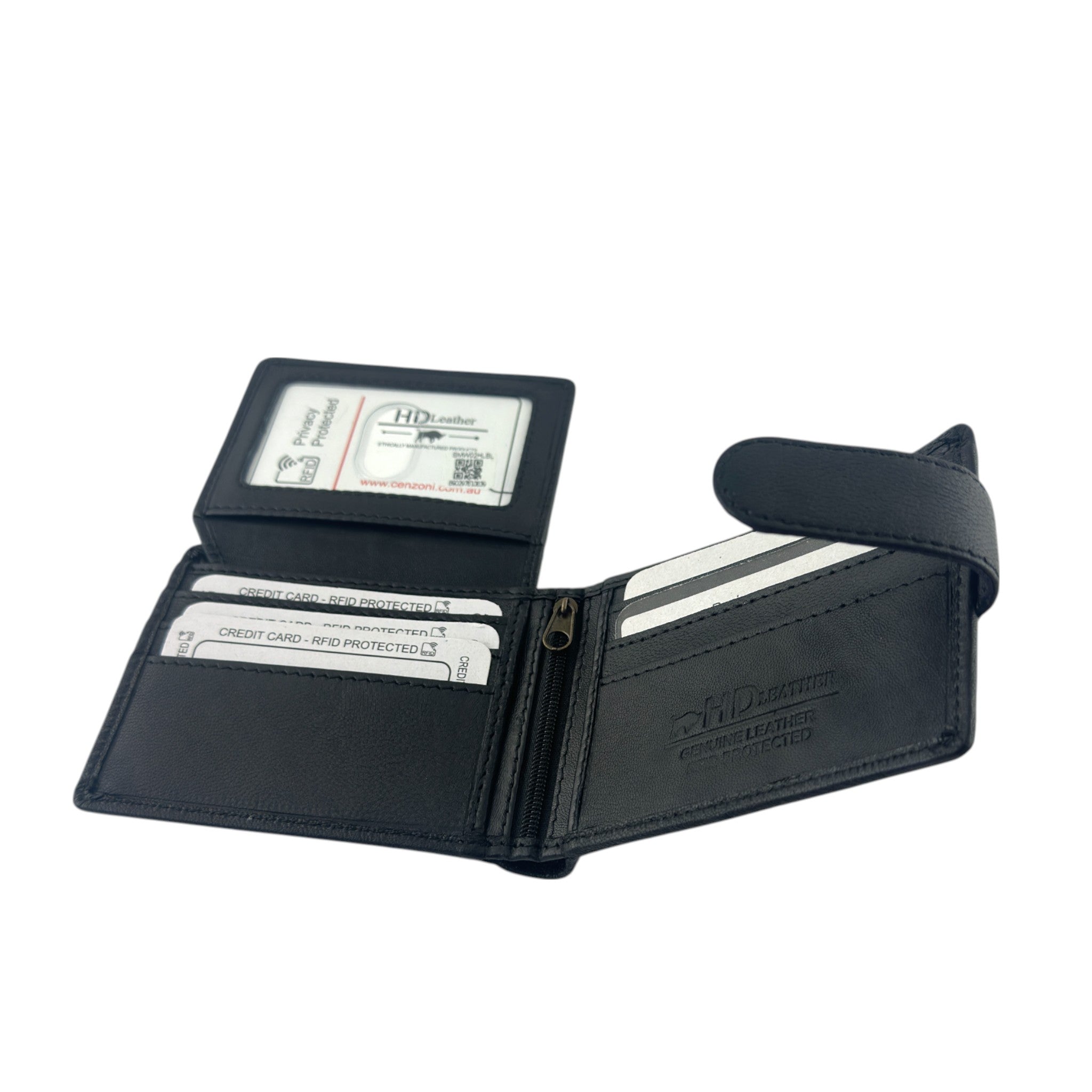 SMW02ZL ~ Sheepskin Men's Tab Wallet -  zippered note compartment