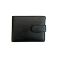 Black leather wallet on a white background