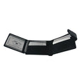 Black wallet with card slots on a white background