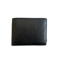 Black leather wallet on a white background