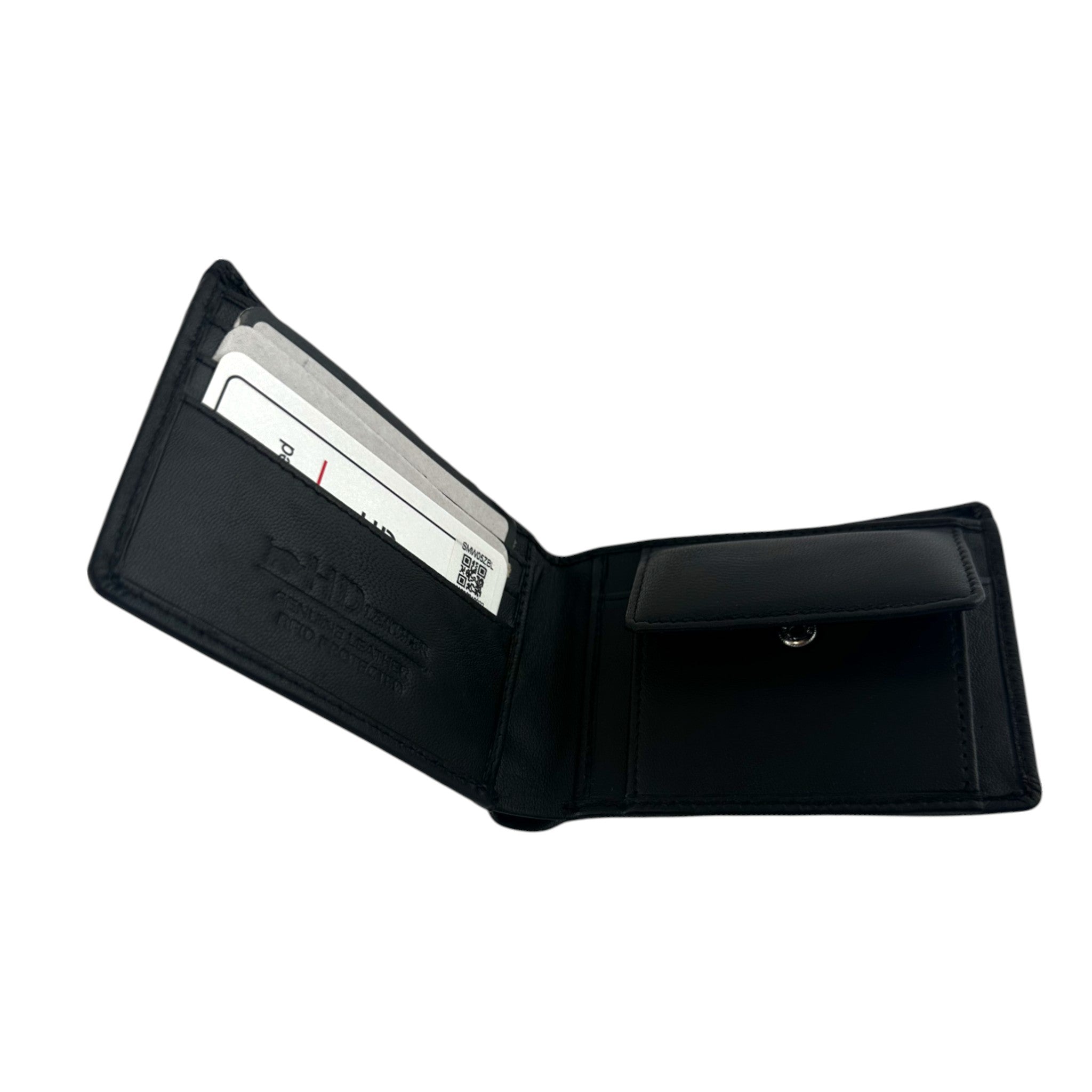 SMW05Z ~ Sheepskin Men's Wallet - zippered note compartment