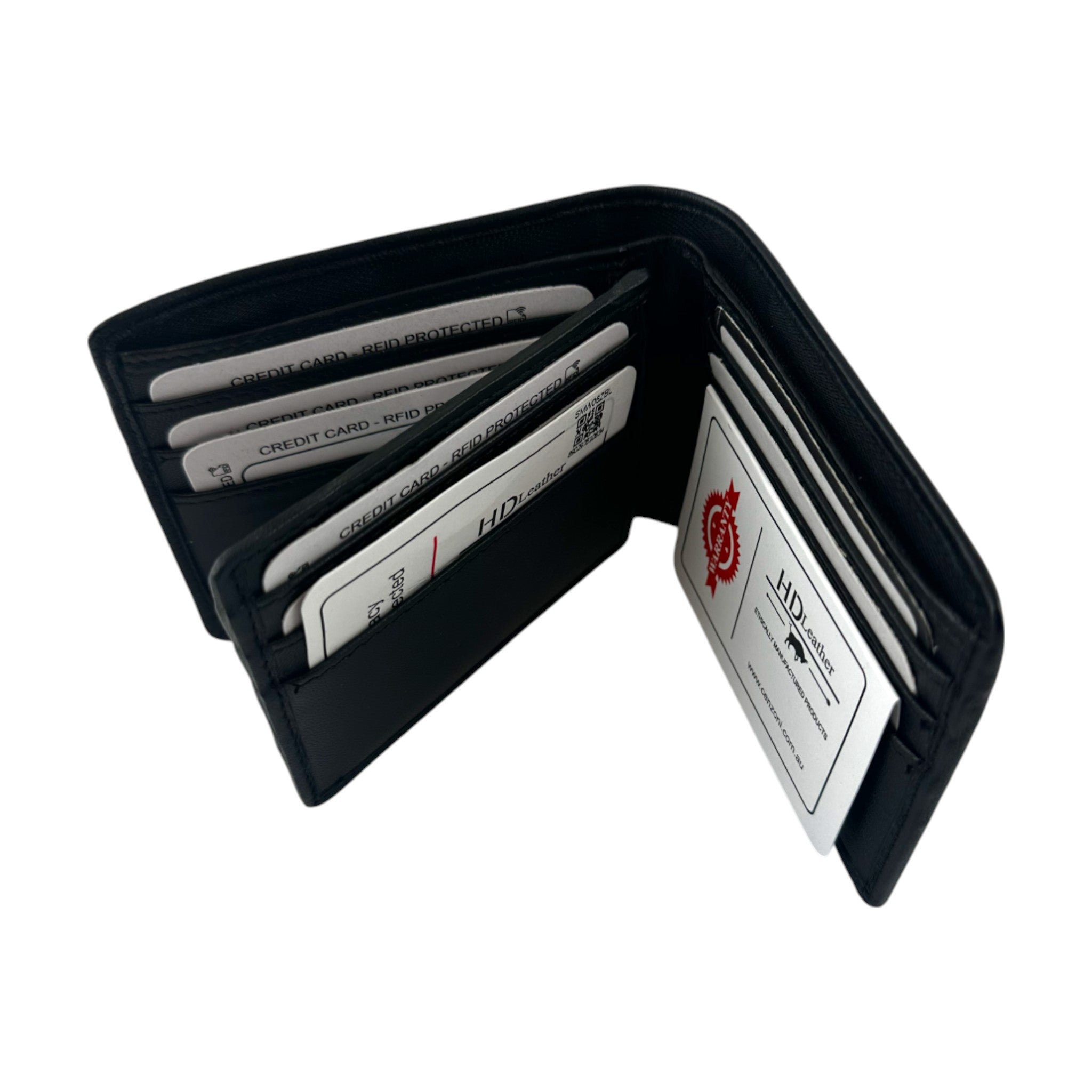 SMW06Z ~ Sheepskin Men's Wallet - zippered note compartment