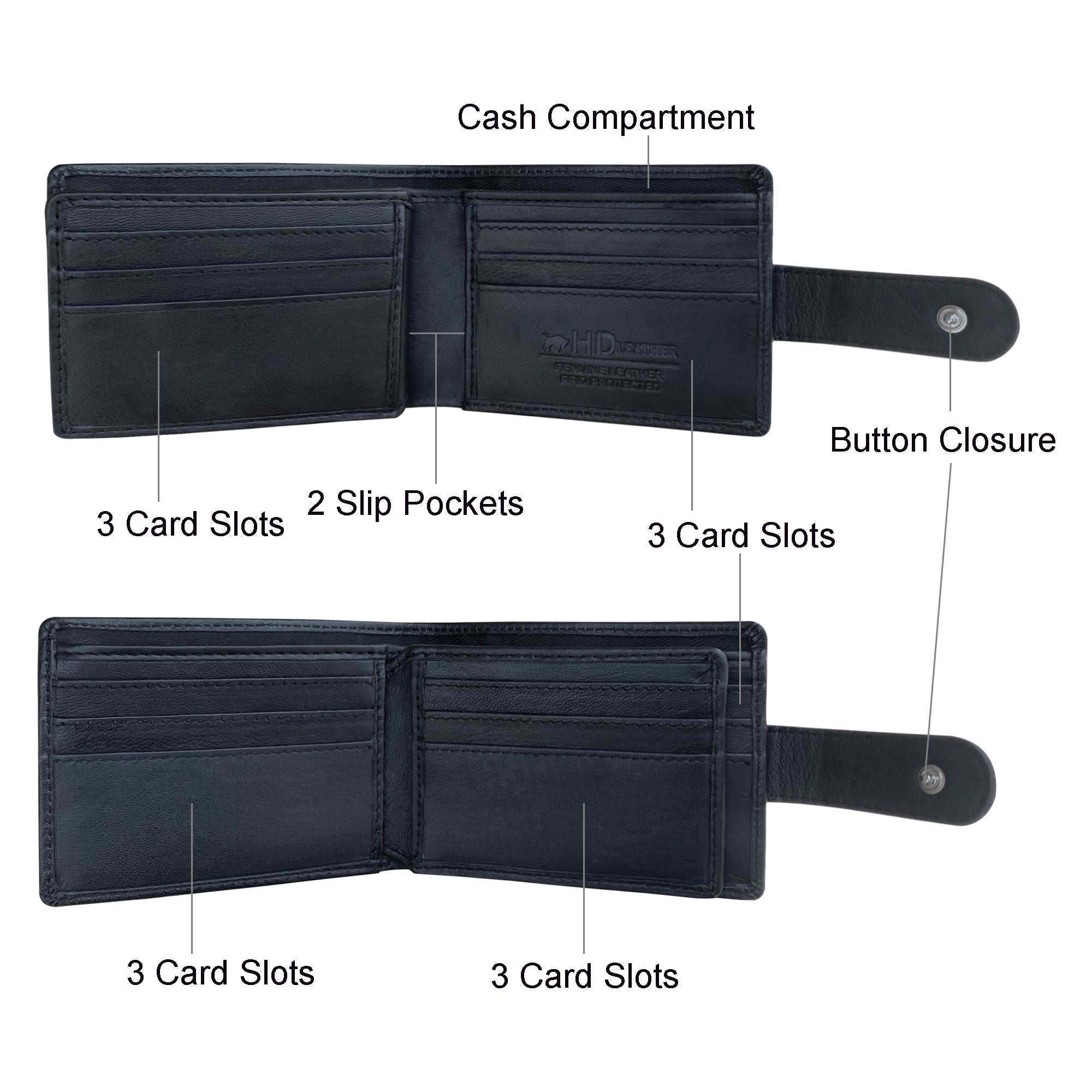 SMW06ZL ~ Sheepskin Men's Tab Wallet