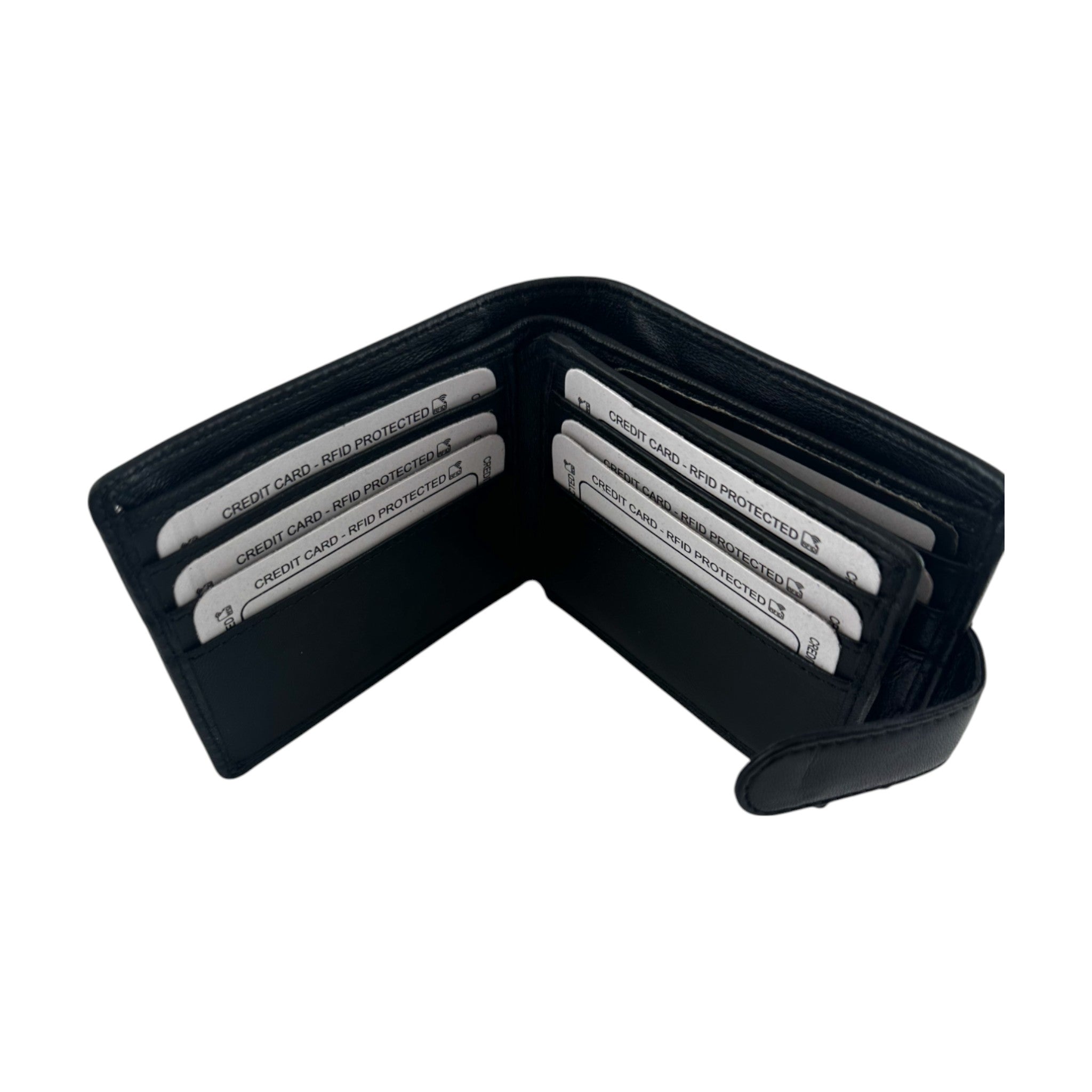 SMW06ZL ~ Sheepskin Men's Tab Wallet - zippered note compartment