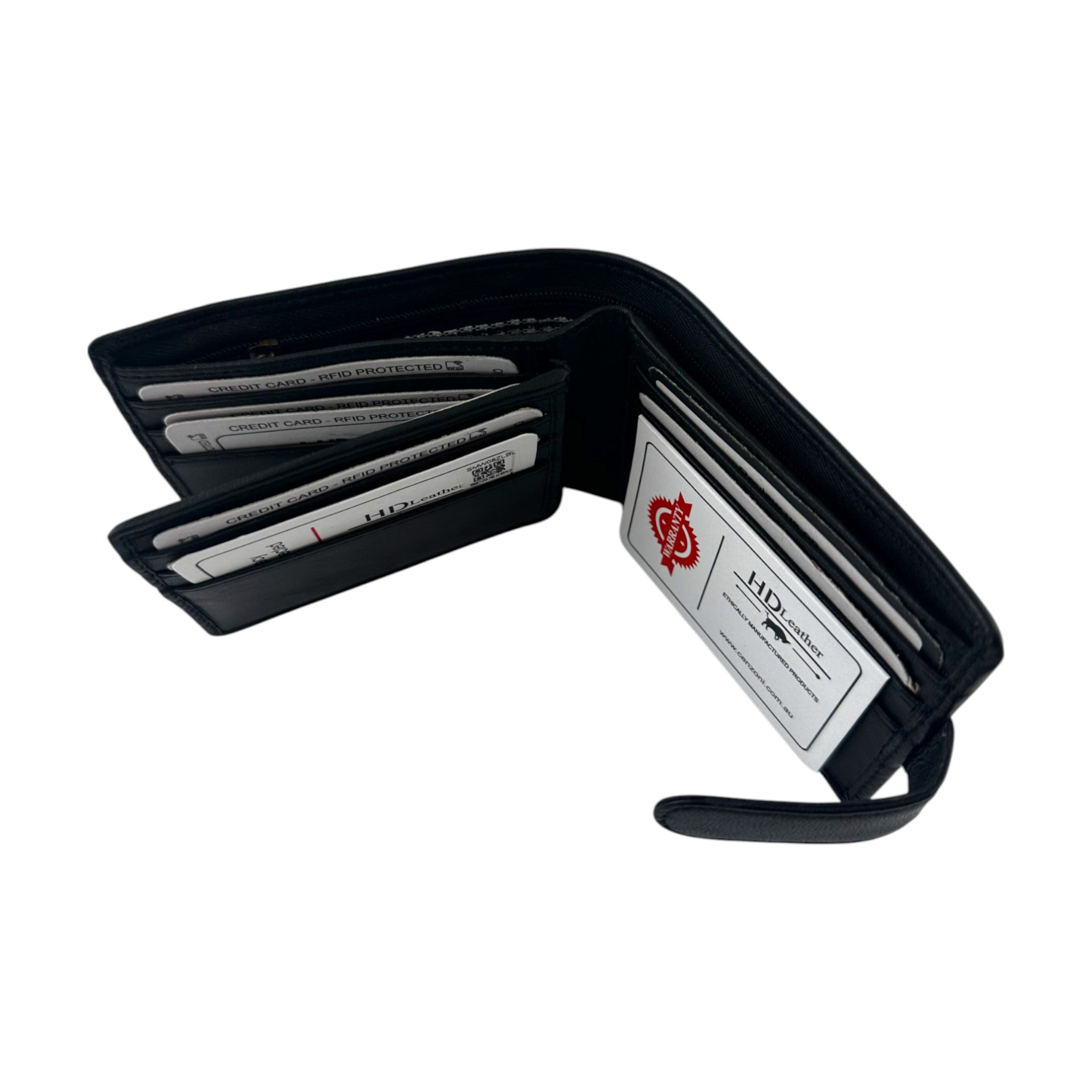 SMW06ZL ~ Sheepskin Men's Tab Wallet - zippered note compartment