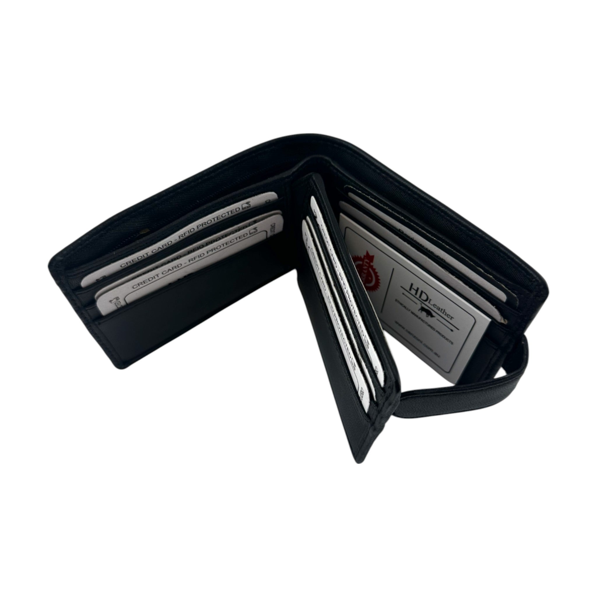 SMW06ZL ~ Sheepskin Men's Tab Wallet - zippered note compartment