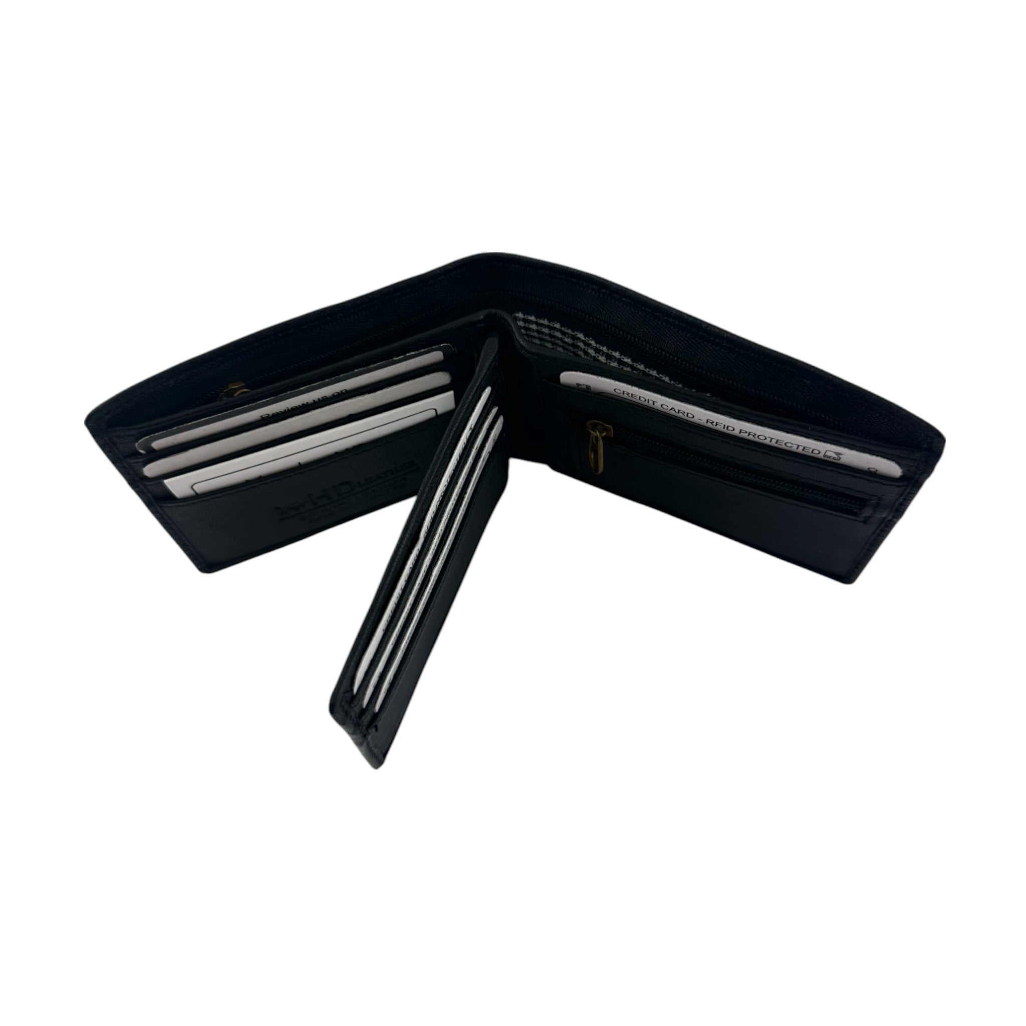 SMW07Z ~ Sheepskin Men's Wallet - zippered note compartment