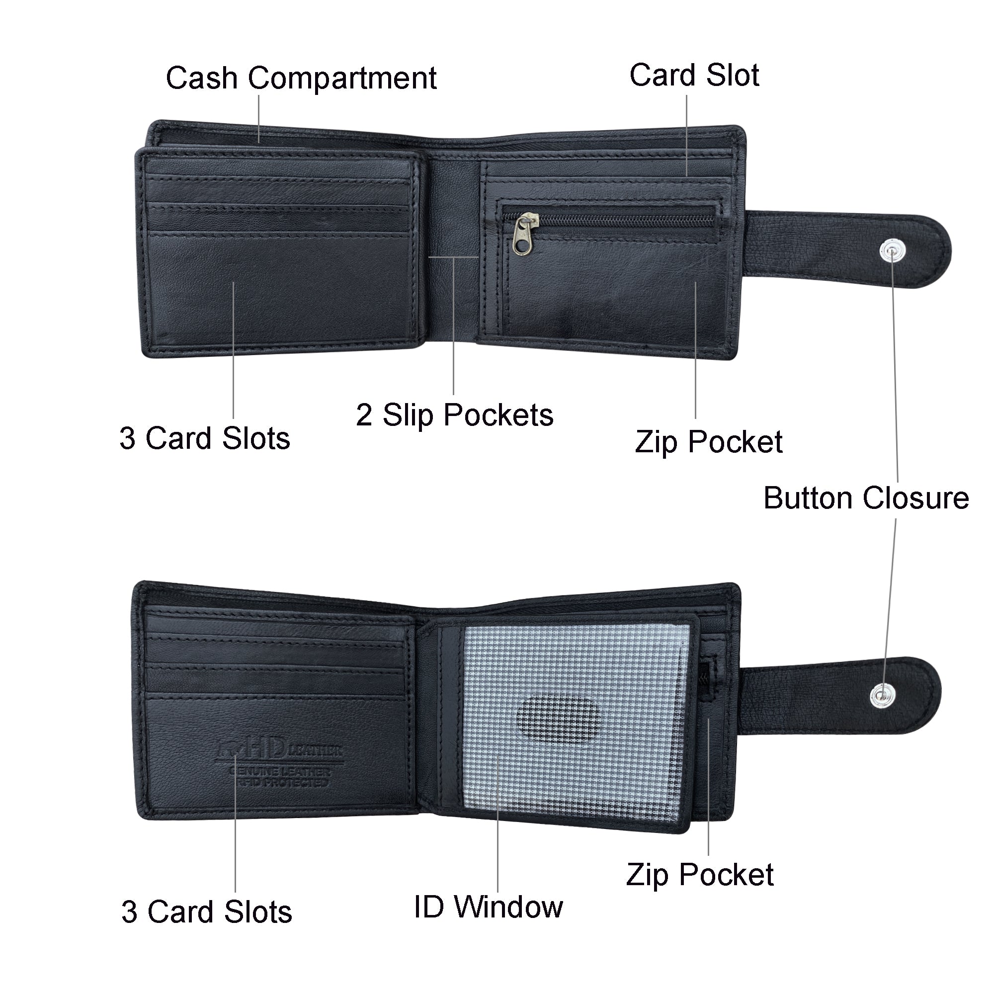 SMW07ZL ~ Sheepskin Men's Tab Wallet