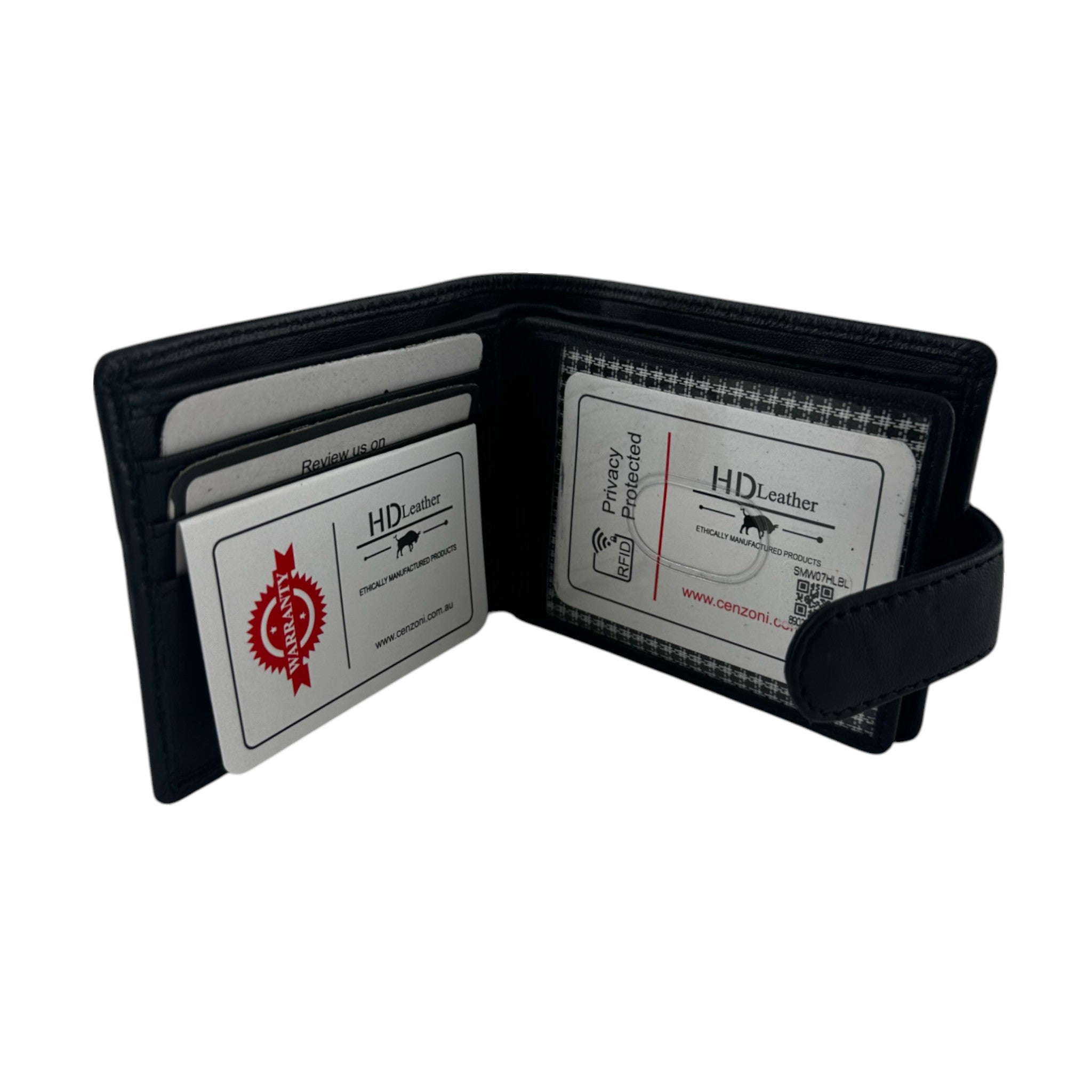 SMW07ZL ~ Sheepskin Men's Tab Wallet - zippered note compartment