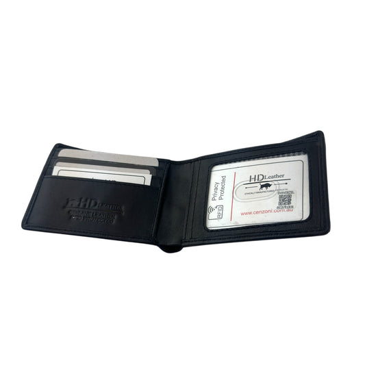 SMW08Z ~ Sheepskin Men's Wallet - zippered note compartment