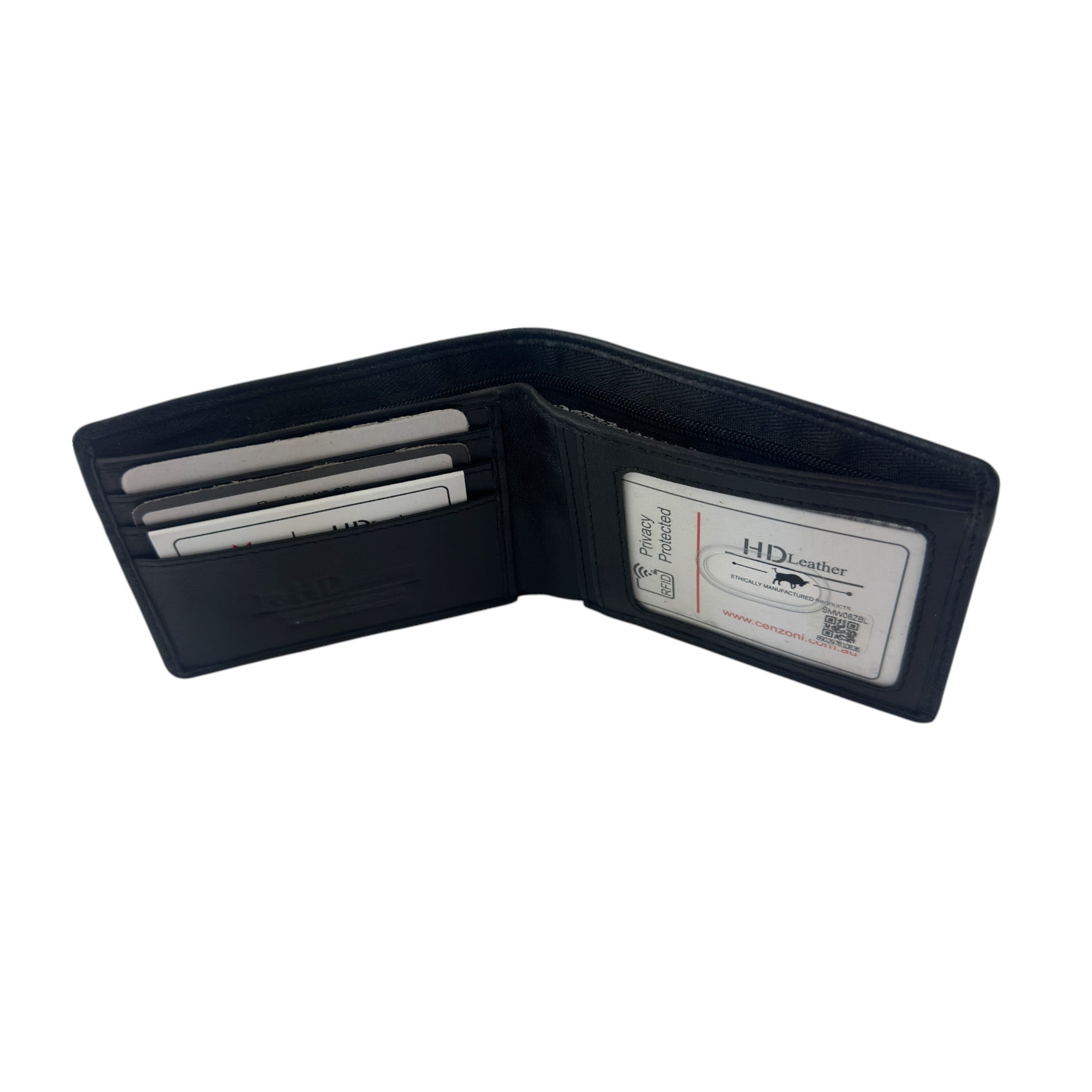 SMW08Z ~ Sheepskin Men's Wallet - zippered note compartment