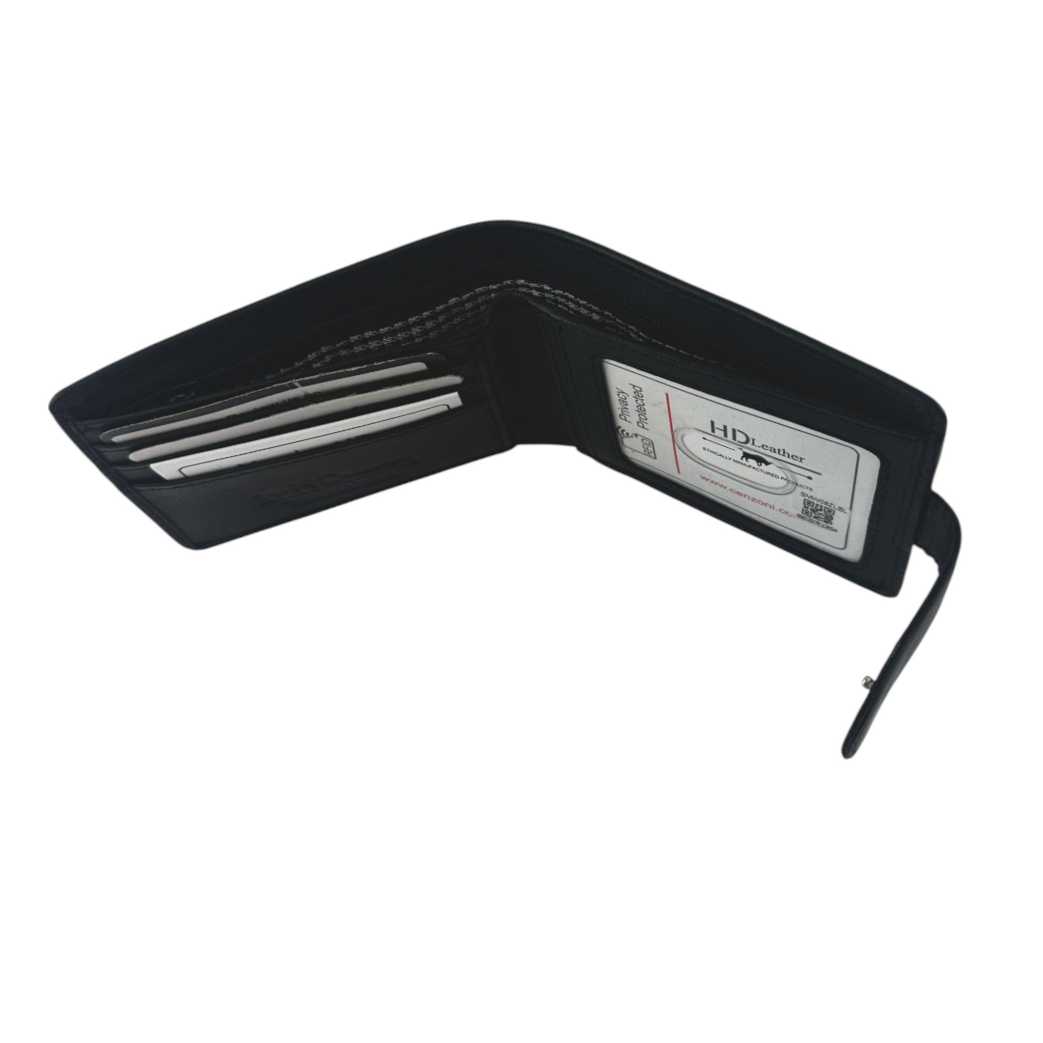 SMW08ZL ~ Sheepskin Men's Tab Wallet - zippered note compartment