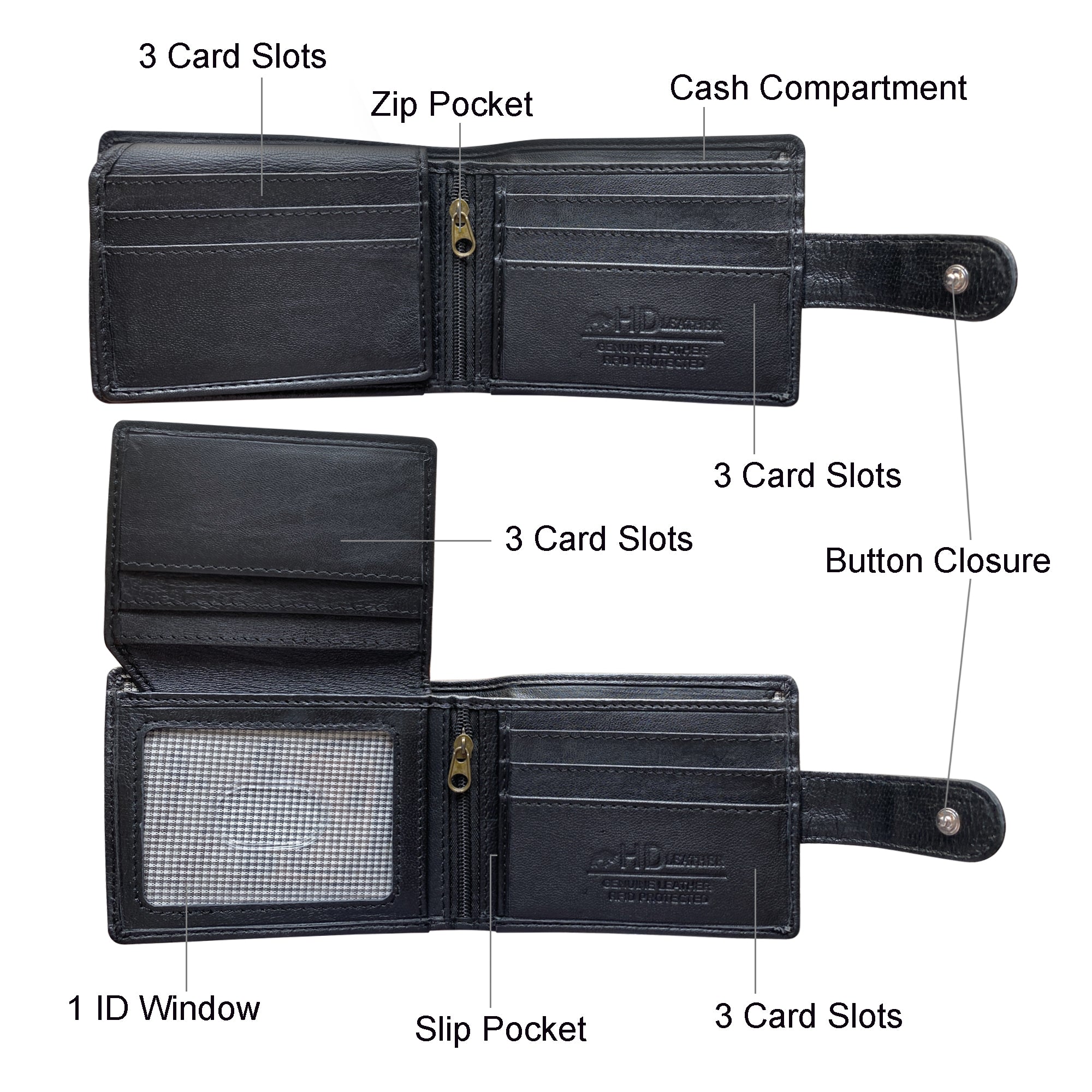 SMW09HL ~ Sheepskin Men's Tab Wallet