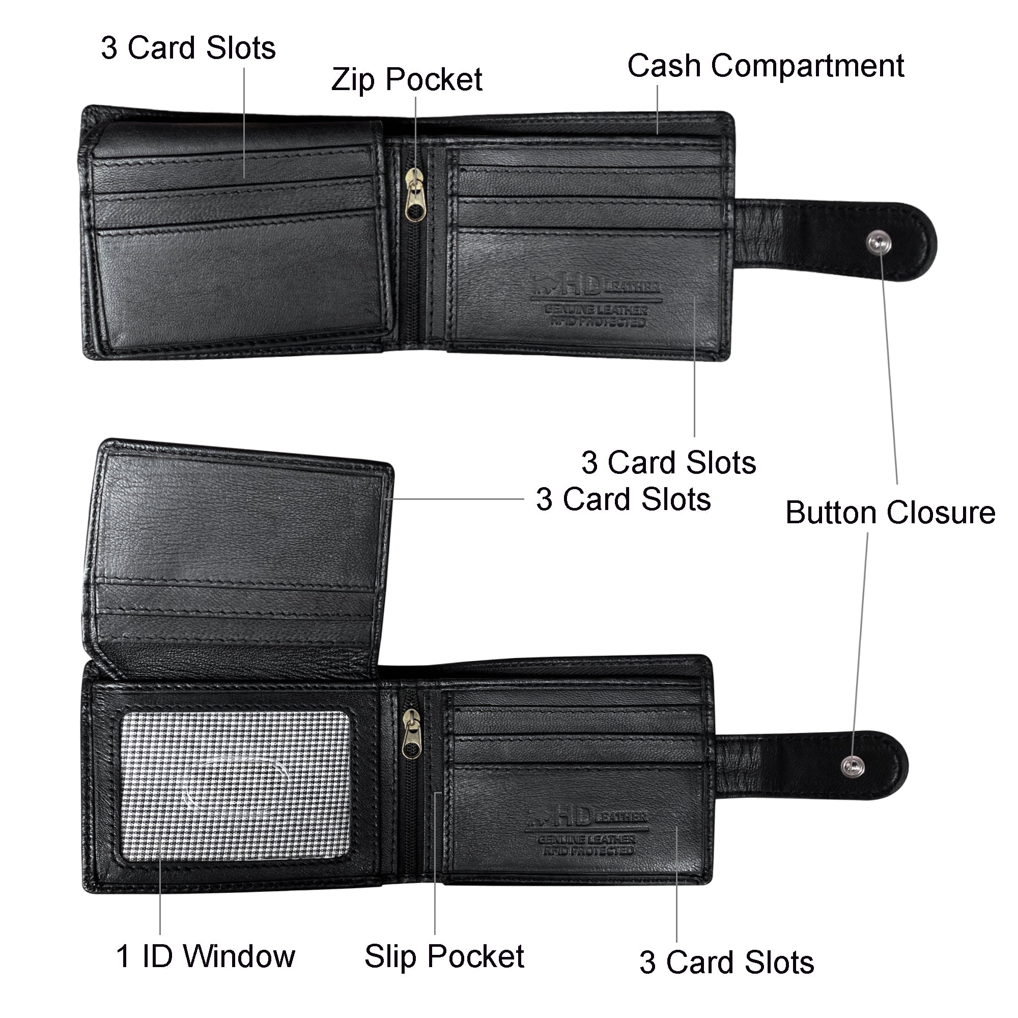 SMW09ZL ~ Sheepskin Men's Tab Wallet