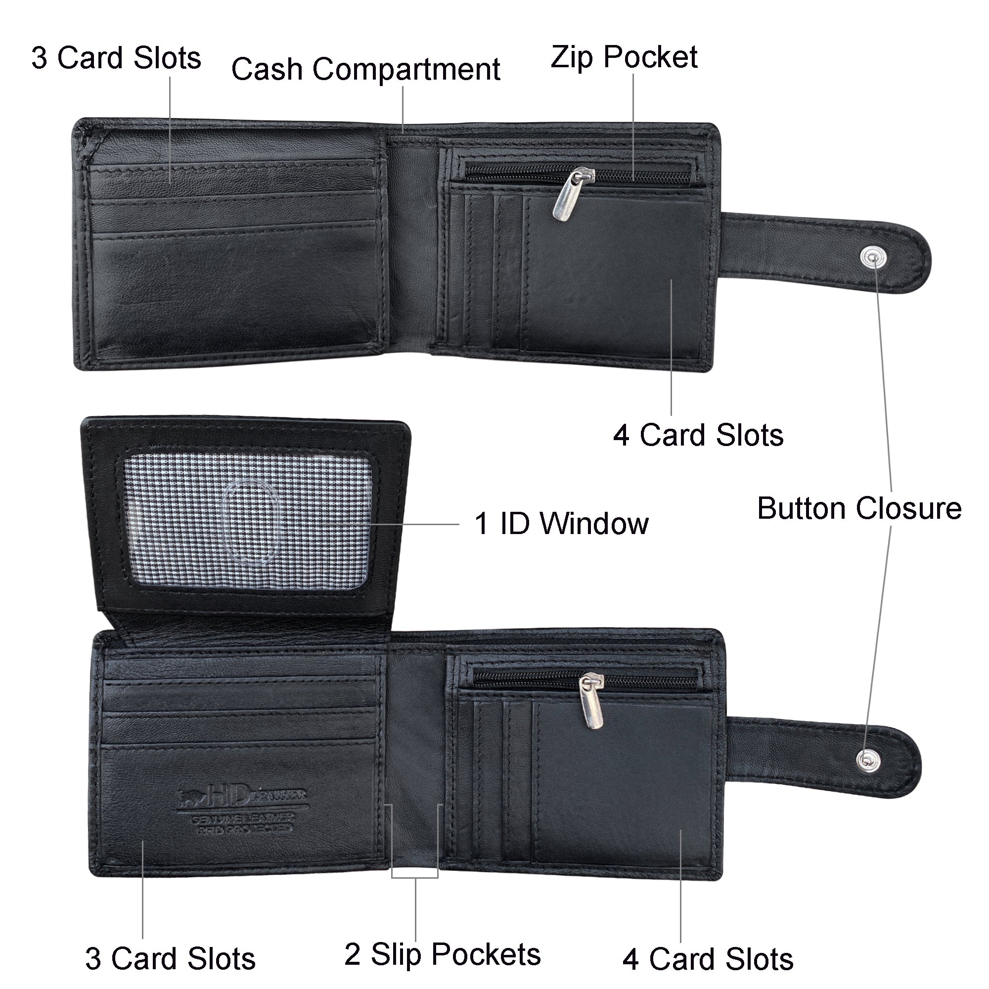 SMW16ZL ~ Sheepskin Men's Tab Wallet