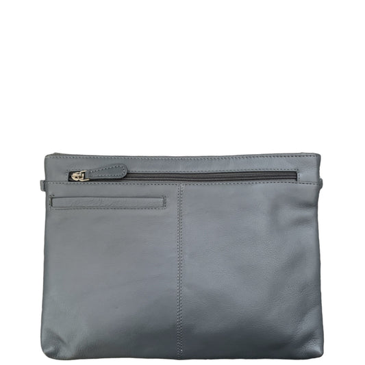 ZH1WA ~Grey  Hairon Large Leather Bag