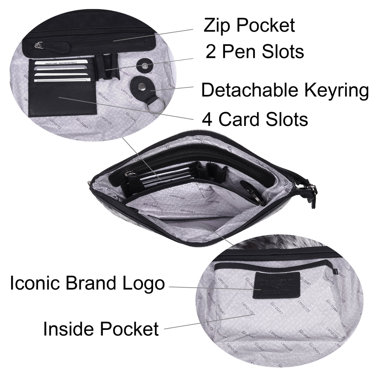 ZH1WB ~ Hairon Medium Crossbody