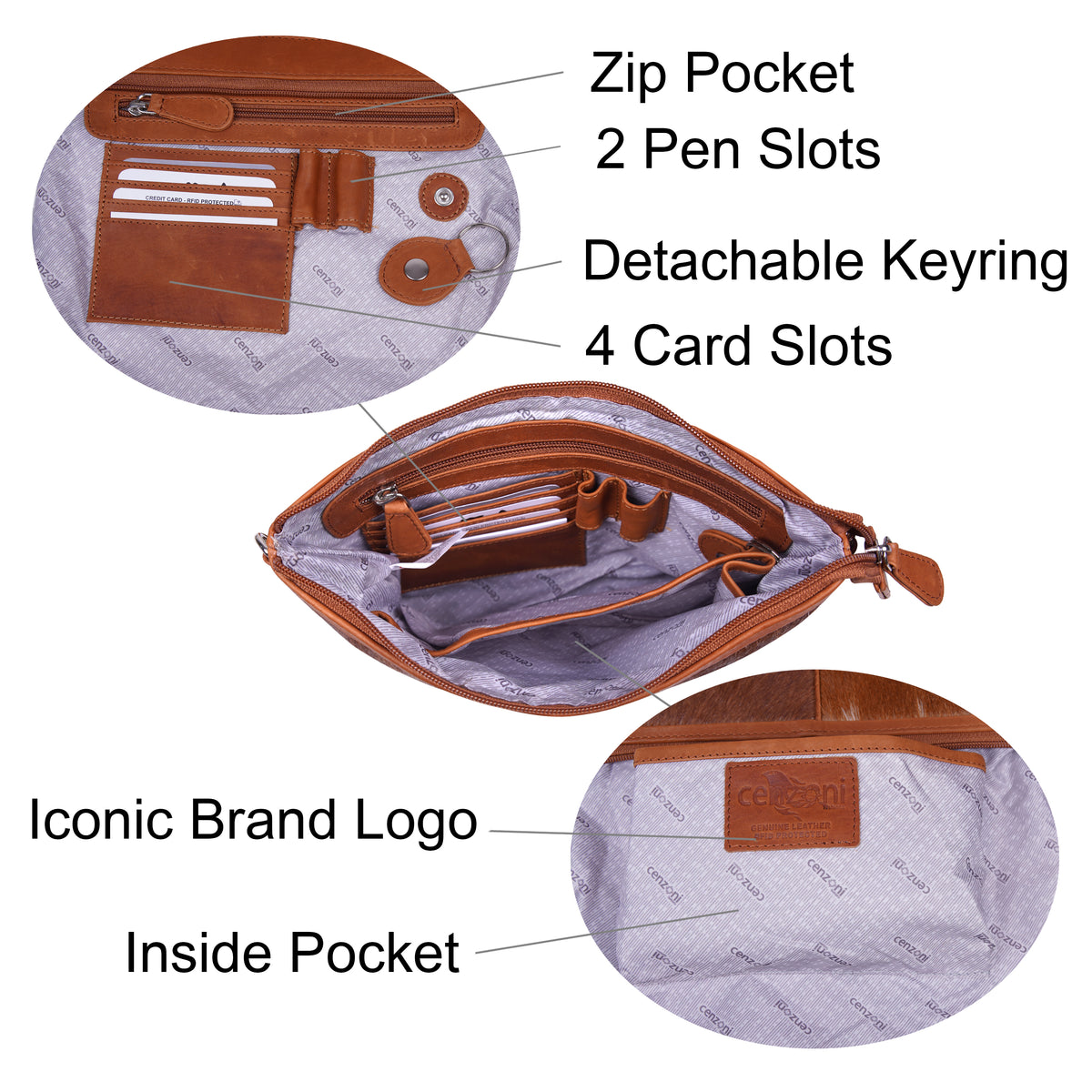 ZH1WB ~ Hairon Medium Crossbody