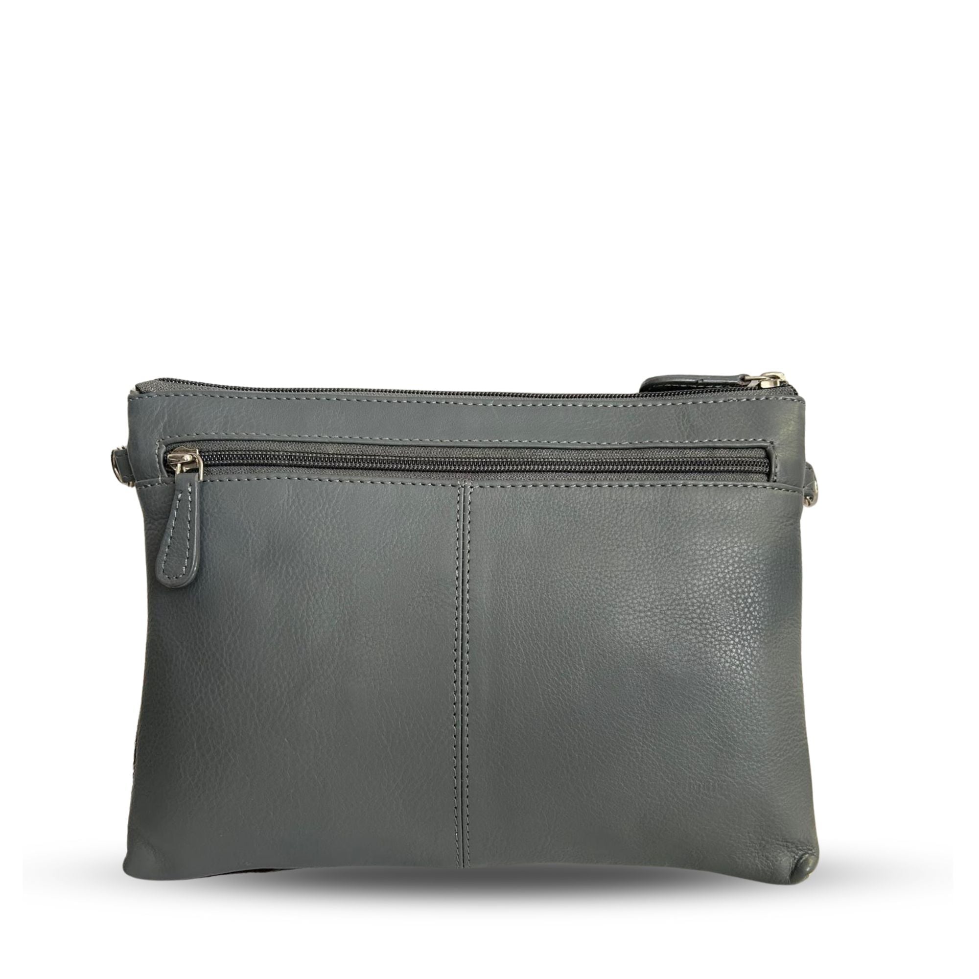ZH1WB ~ Grey Hairon Medium Leather Bag