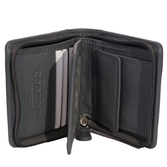 ZHLW10A ~ Grey Small Hairon Wallet