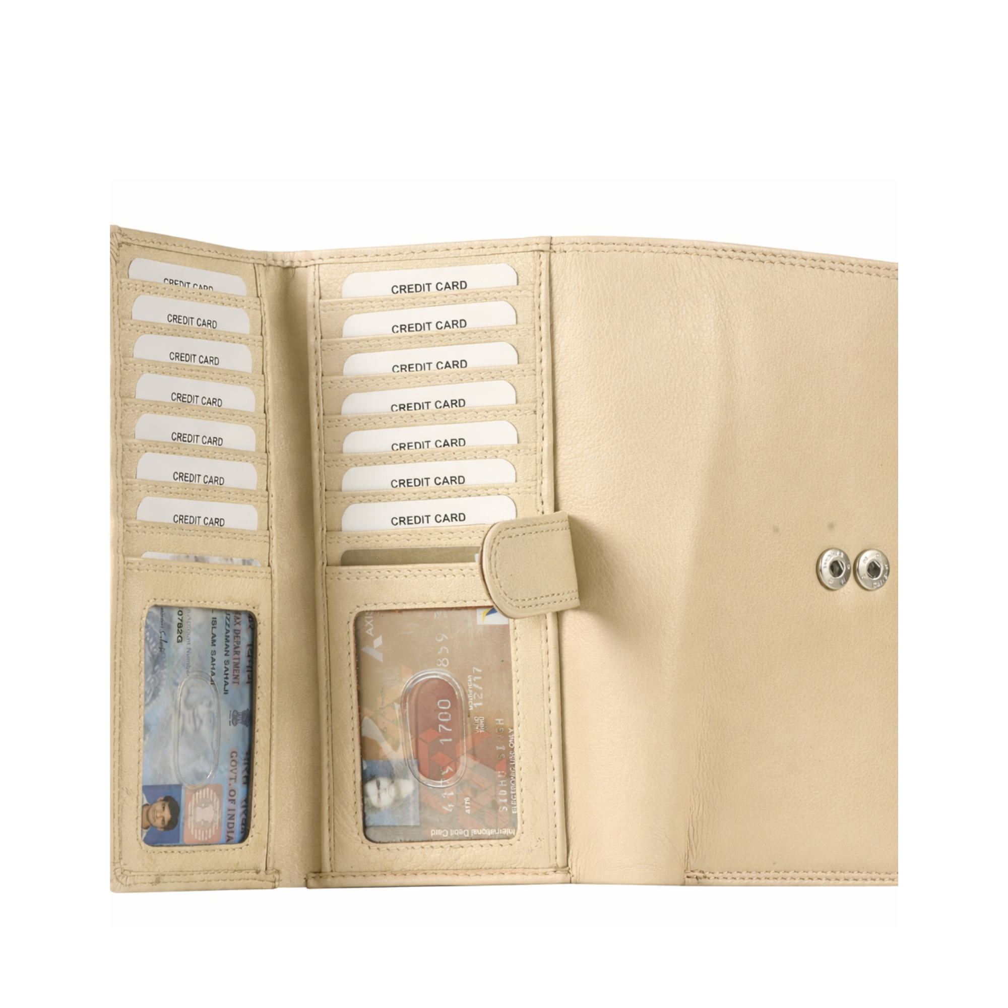 ZLW202B ~ Leather Long Plain Wallet