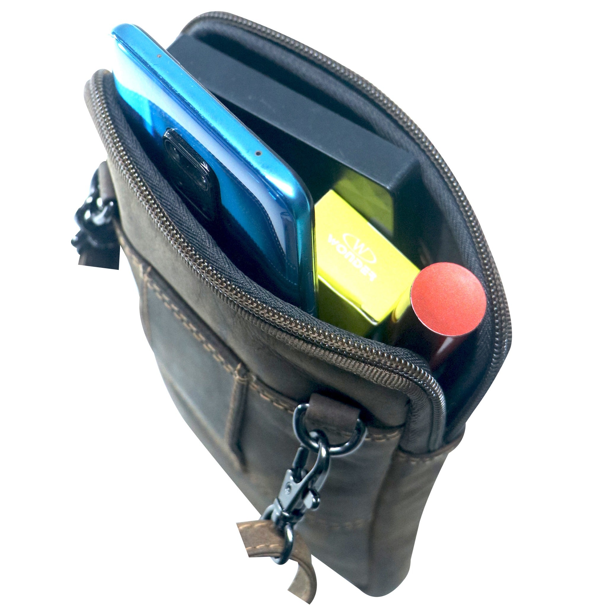 GWM2 ~ Hunter Leather Mini Crossbody Bag